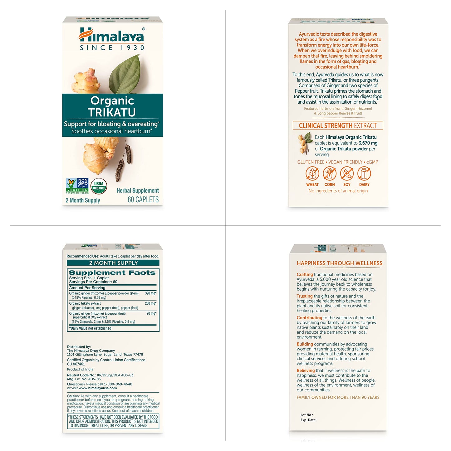 Himalaya Organic Trikatu Caplets 60 Count