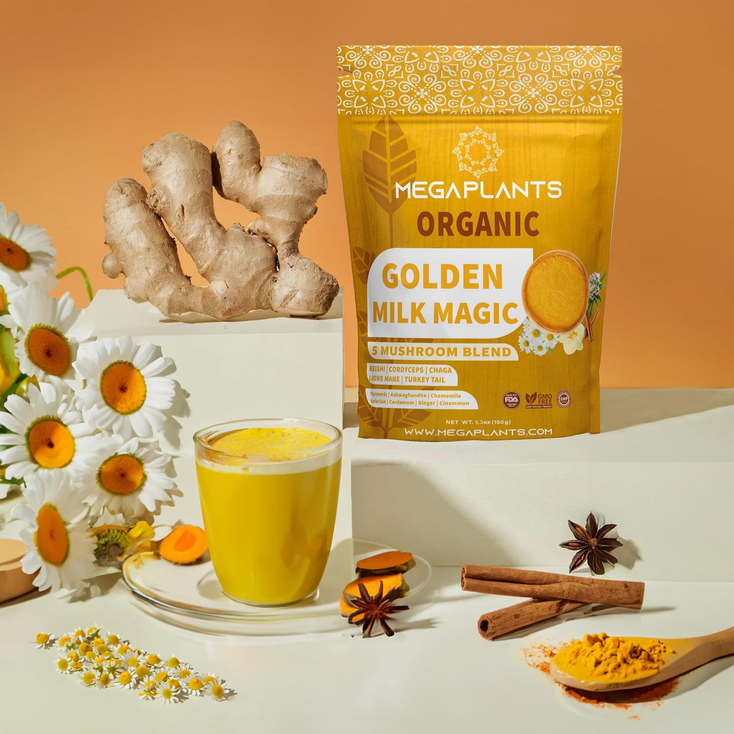 MEGAPLANTS Golden Milk Magic Powder, 1 Pack