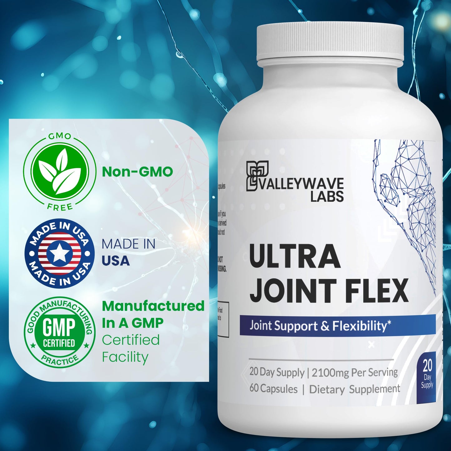 Valleywave Labs Ultra Joint Flex Advanced Joint Support Capsule, 60 Count