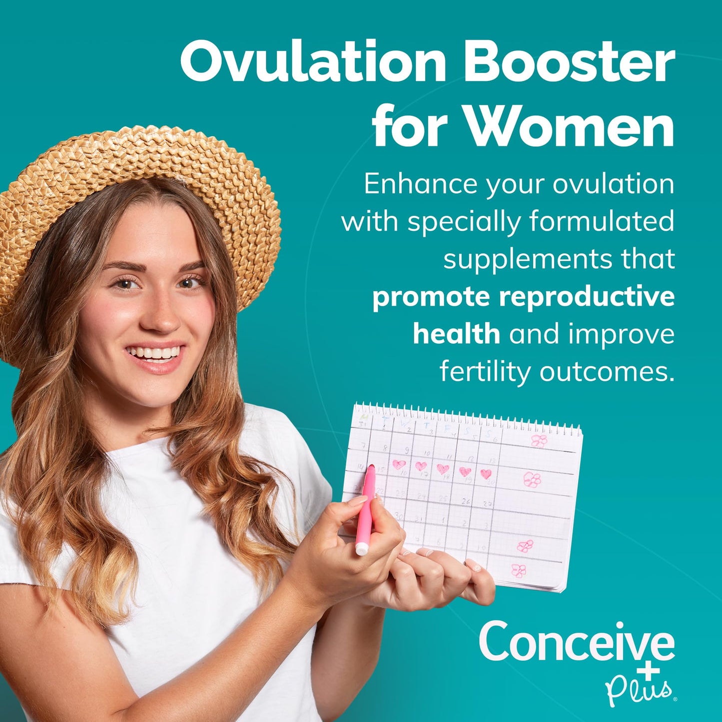 CONCEIVE PLUS Ovulation Support Myo-Inositol & D-Chiro Inositol Capsule, 120 Count