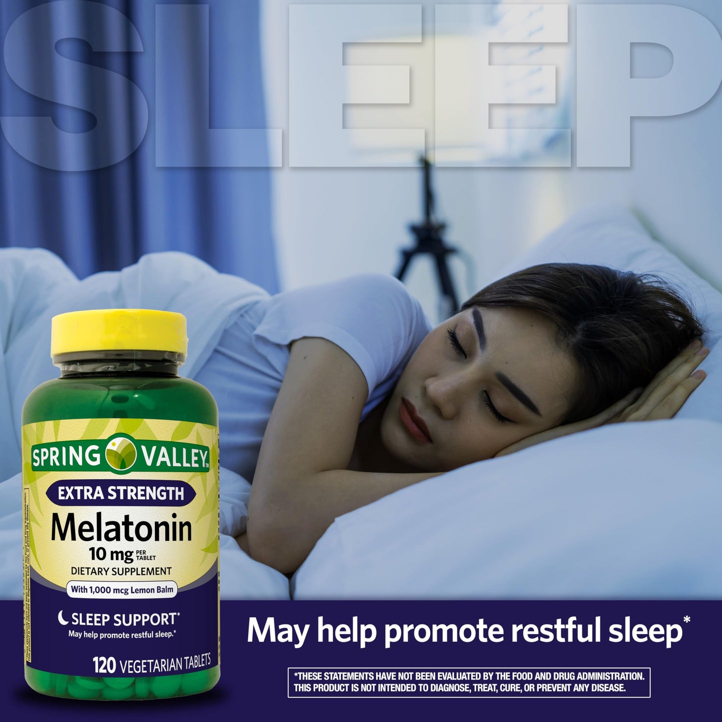 Spring Valley Melatonin 10 mg Tablet, 120 Tablets