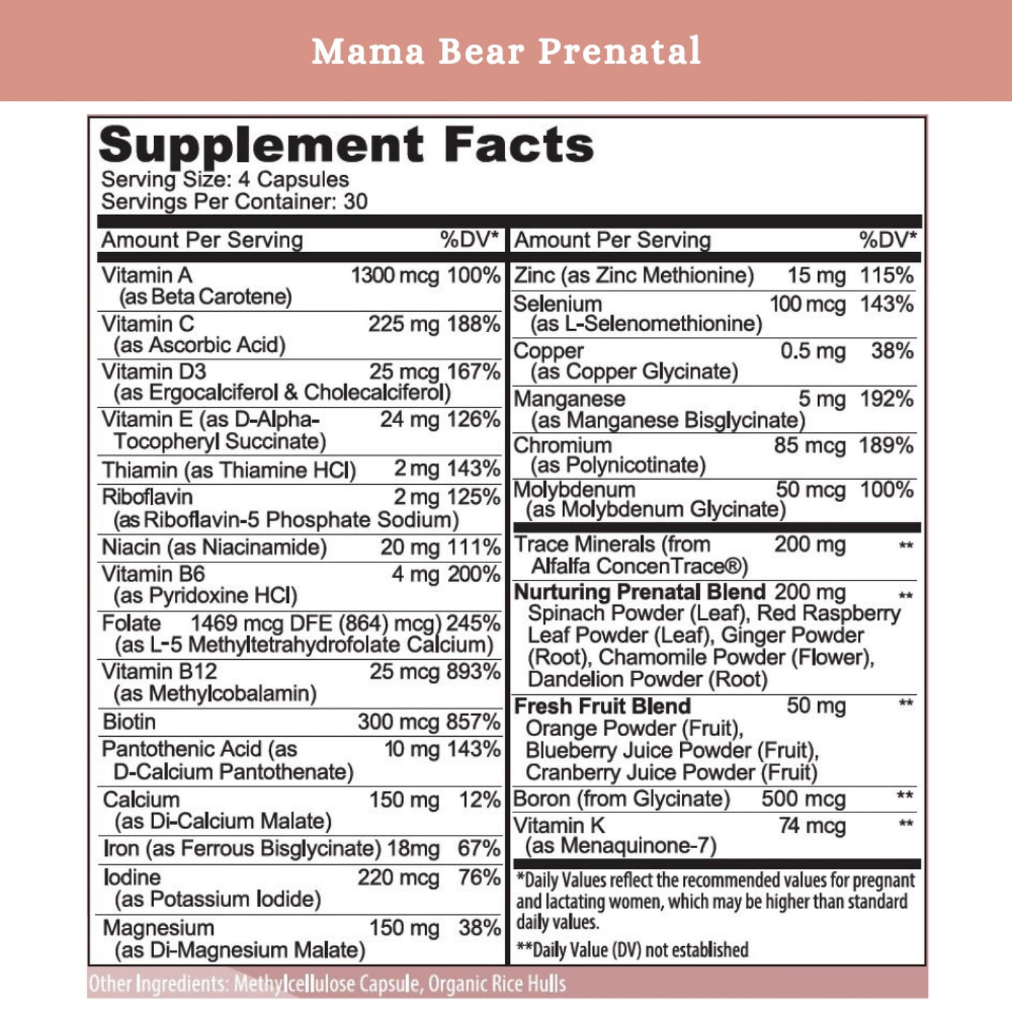 SPRIGS Prenatal Vitamins for Women with Folate, Iron, Vitamin B12 & A and Minerals Prenatal Supplement for Conception, Pregnancy & Nursing, Easy Digest Capsules, 120 Count