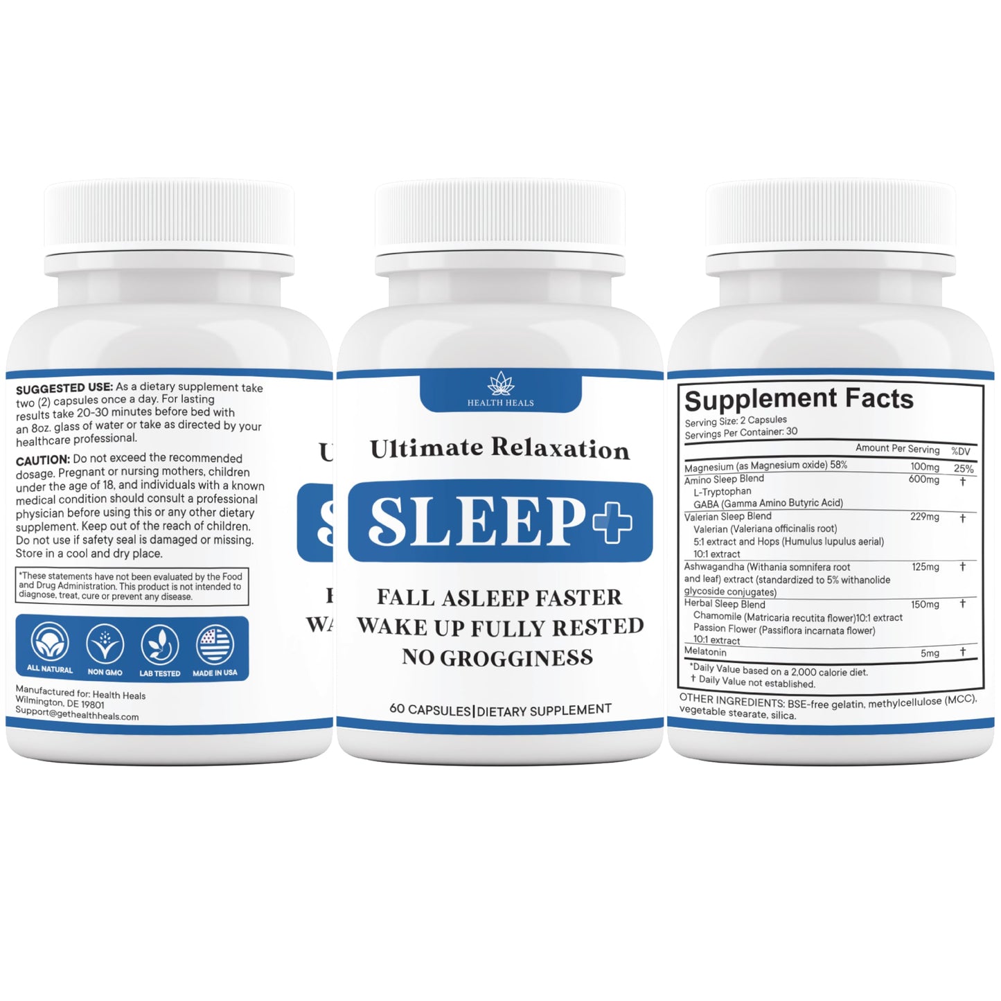 Health Heals Relaxation Sleep Aid Capsule 120 Count