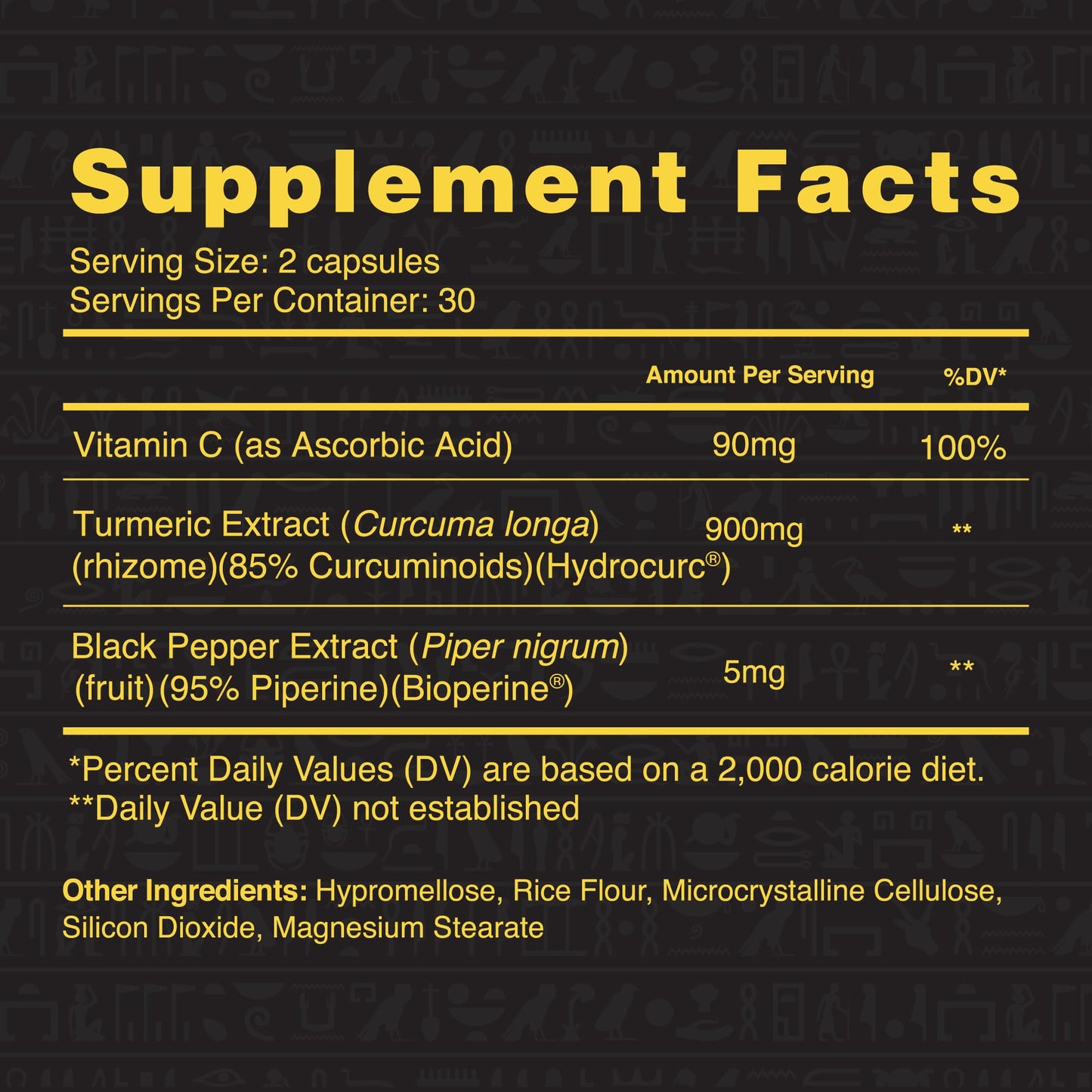 Ambrosia Golden Super Turmeric Bioavailable Curcumin HydroCurc Gut, Brain & Joint Support 765mg Active Curcuminoids Capsules 60 Count