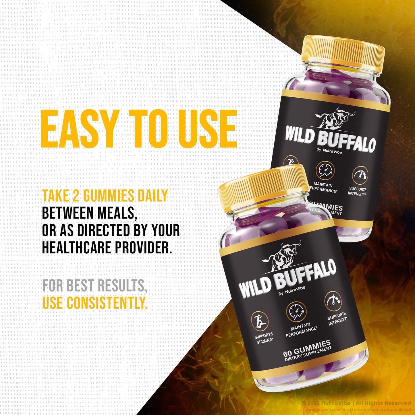 NutraVibe Wild Buffalo Gummies 120 Gummies