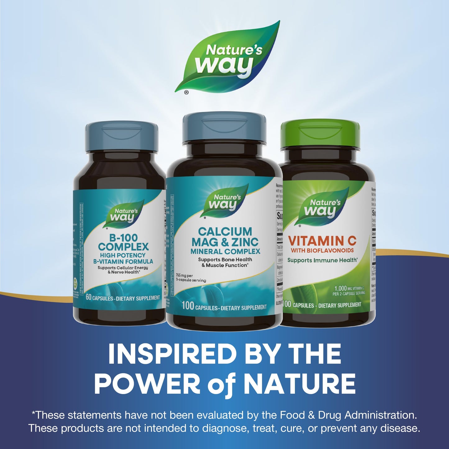 Nature's Way Calcium Magnesium & Zinc Mineral Complex Capsule 200 Count