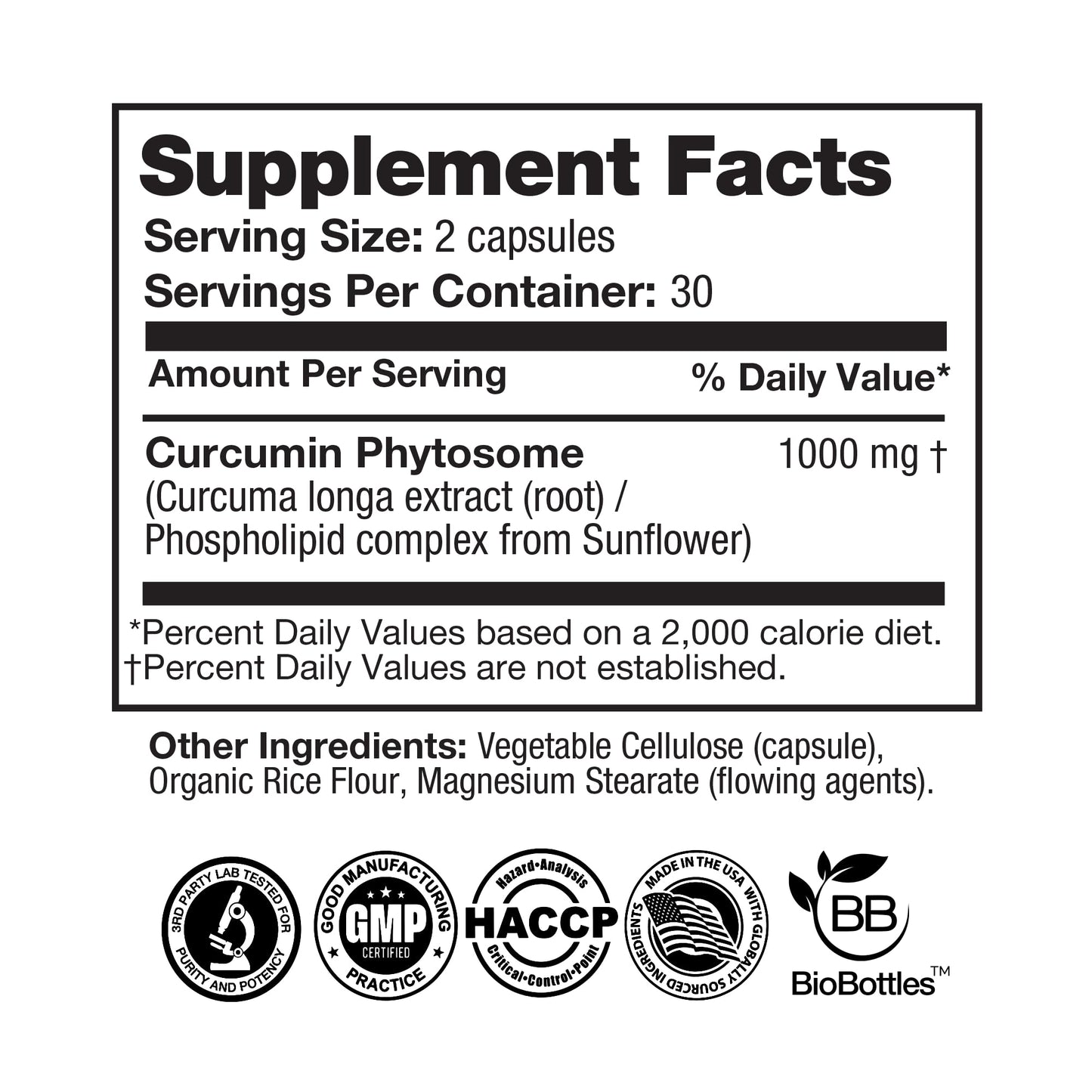 FEEL GOOD Turmeric Curcumin Capsules 1000mg per Serving, 60 Count