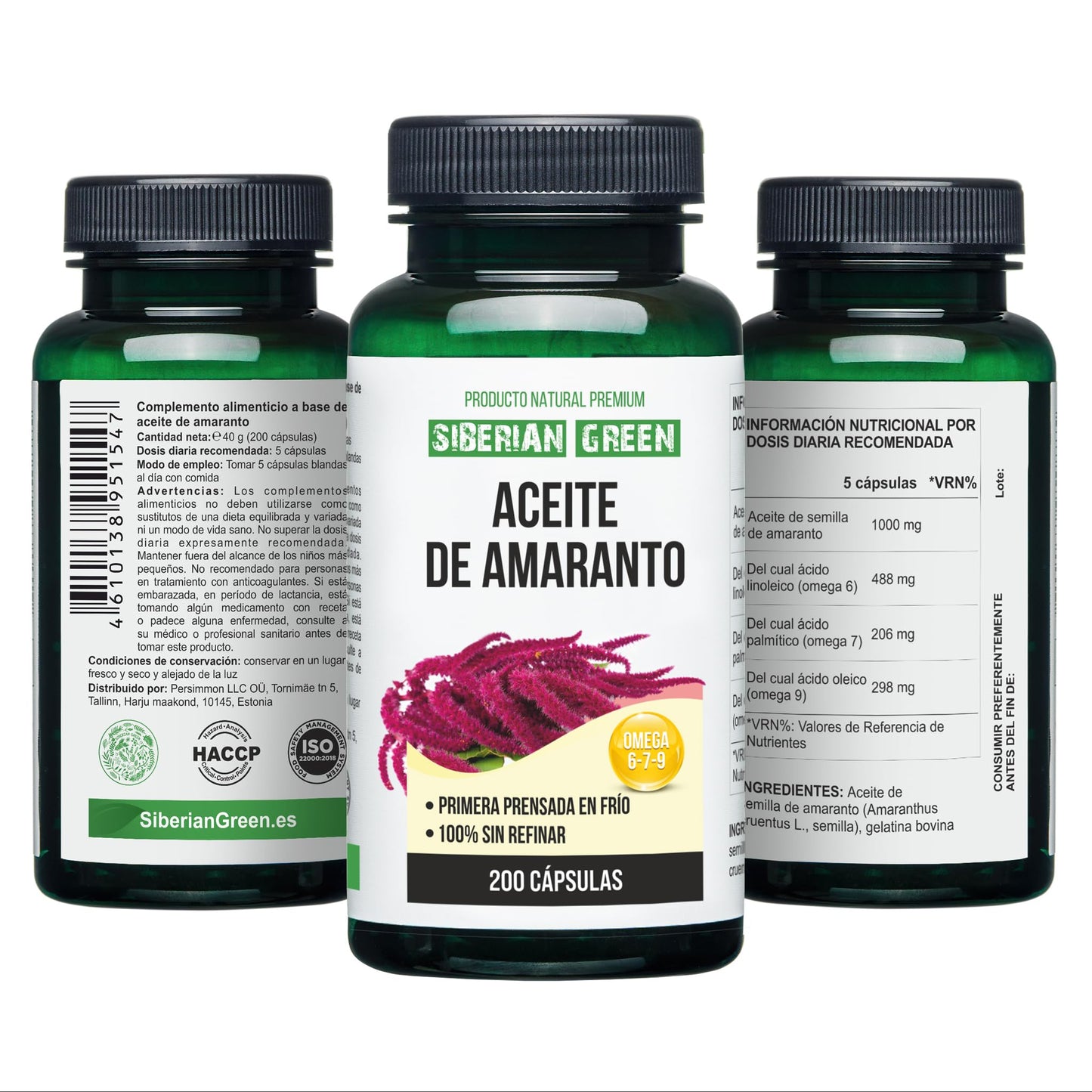 Siberian Green Amaranth Seed Oil Softgels 200