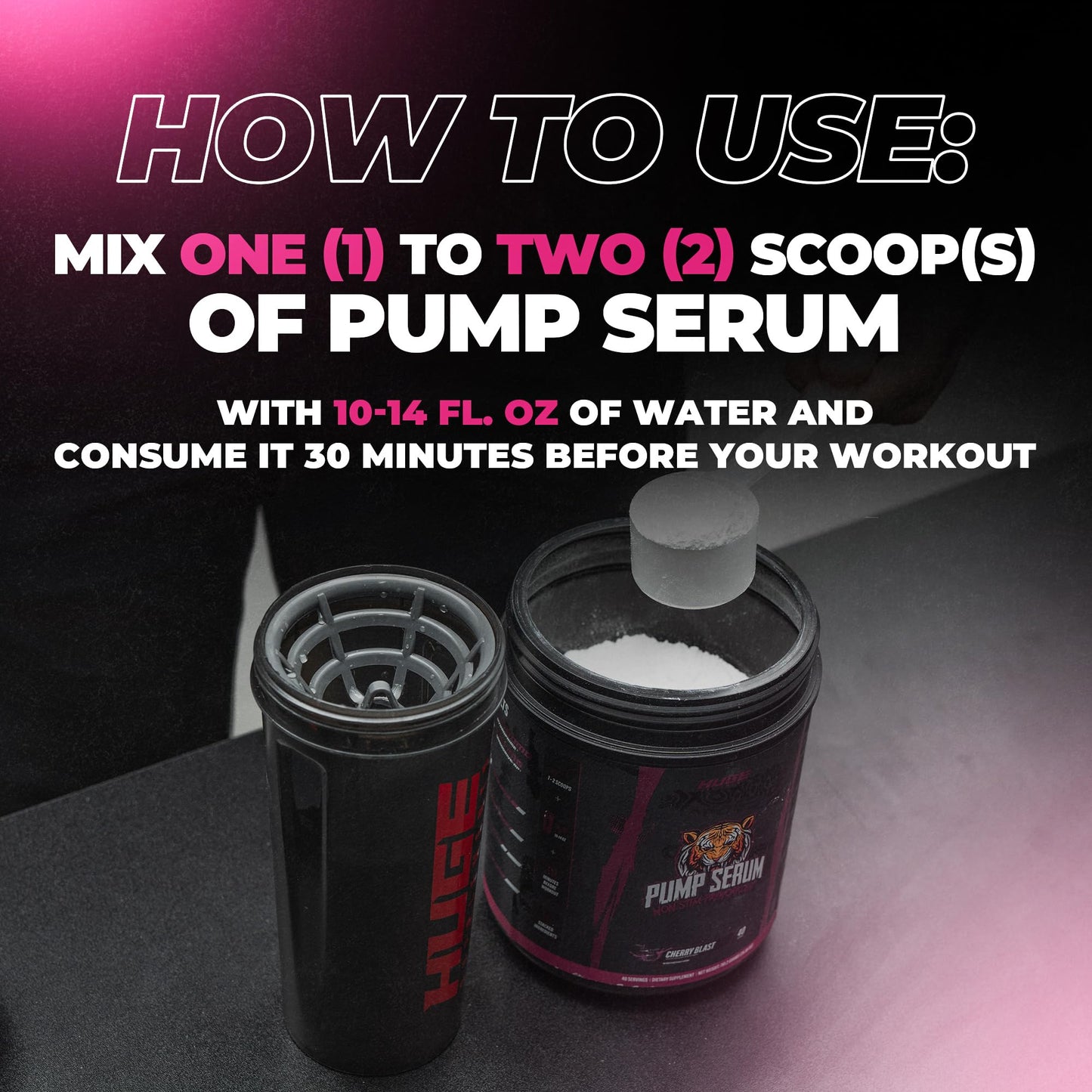 Huge Supplements Pump Serum Non-Stim Pre-Workout Powder 21.12 oz