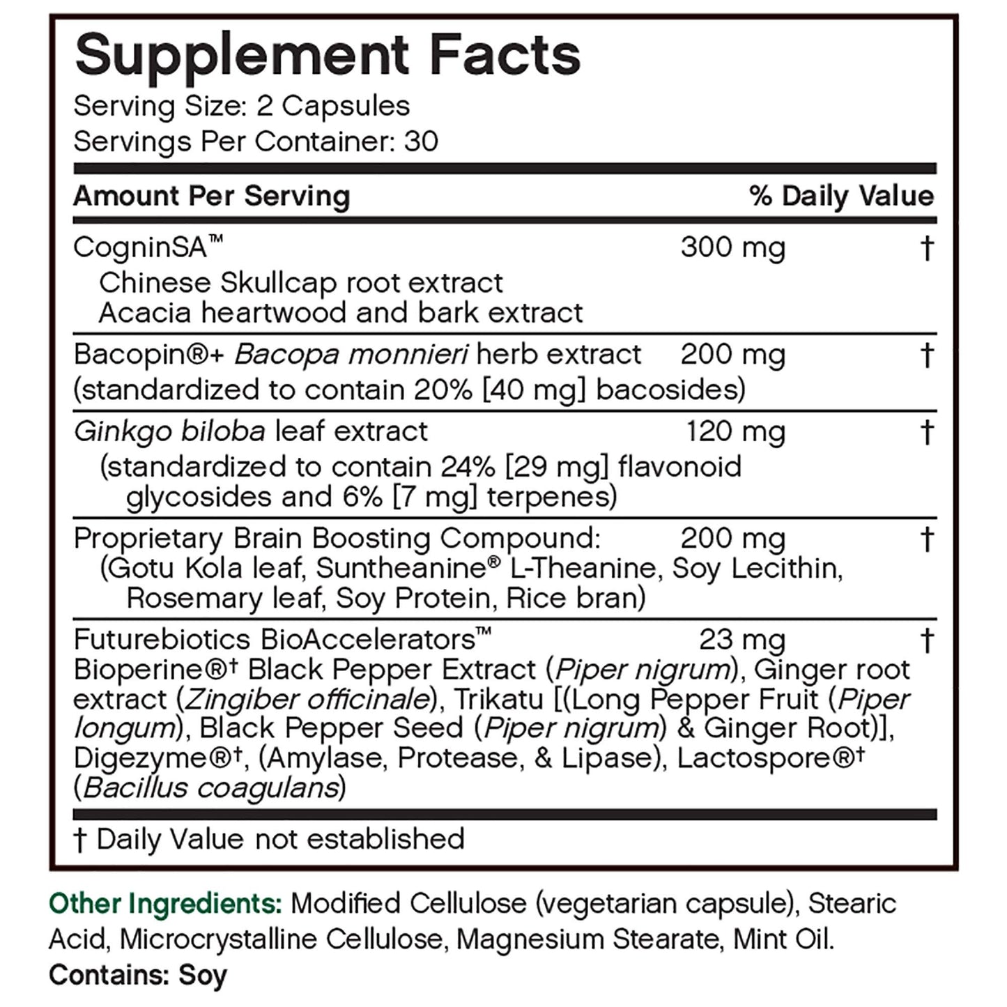 Futurebiotics ThinkFast Brain Performance and Memory 60 Capsules