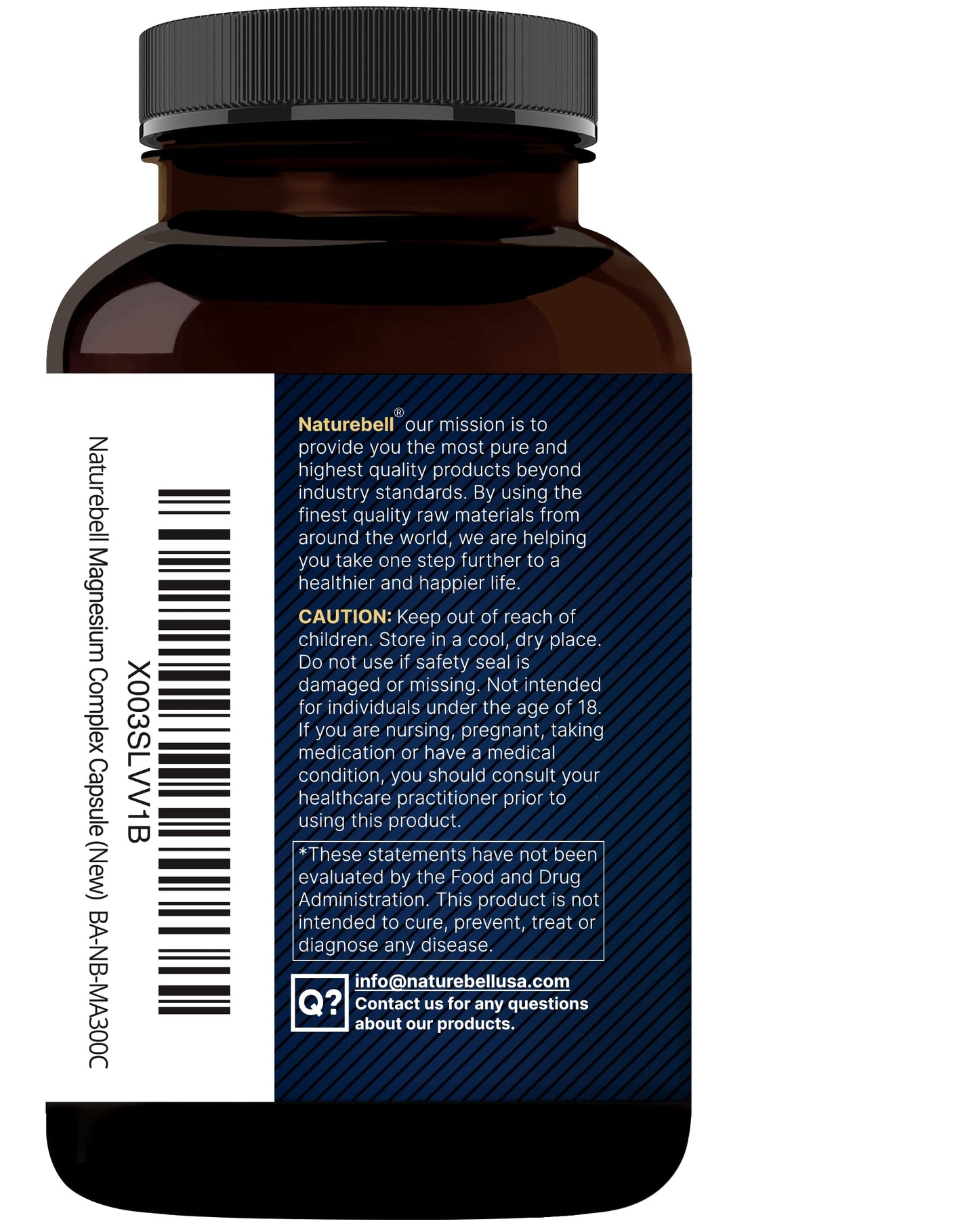 NatureBell Magnesium Complex 500mg Capsule, 300 Count