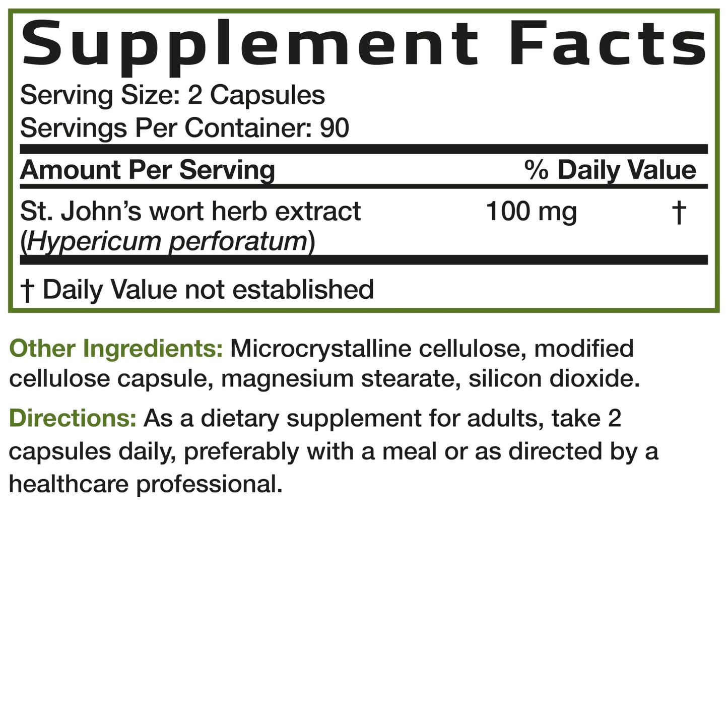 Bronson St. John's Wort 700 mg per Serving, 180 Vegetarian Capsules