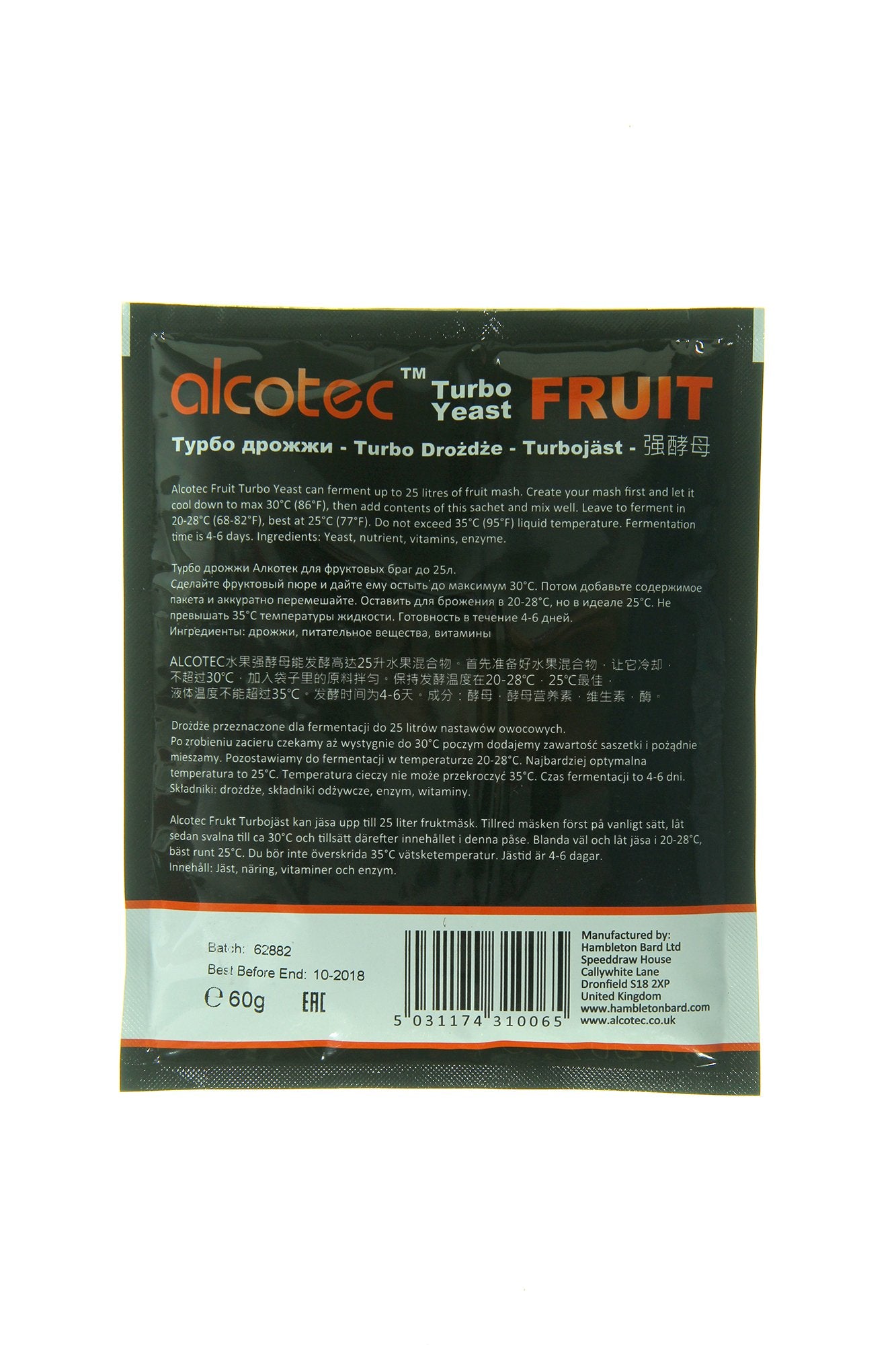 Alcotec Fruit Turbo Yeast Powder Pack of 6