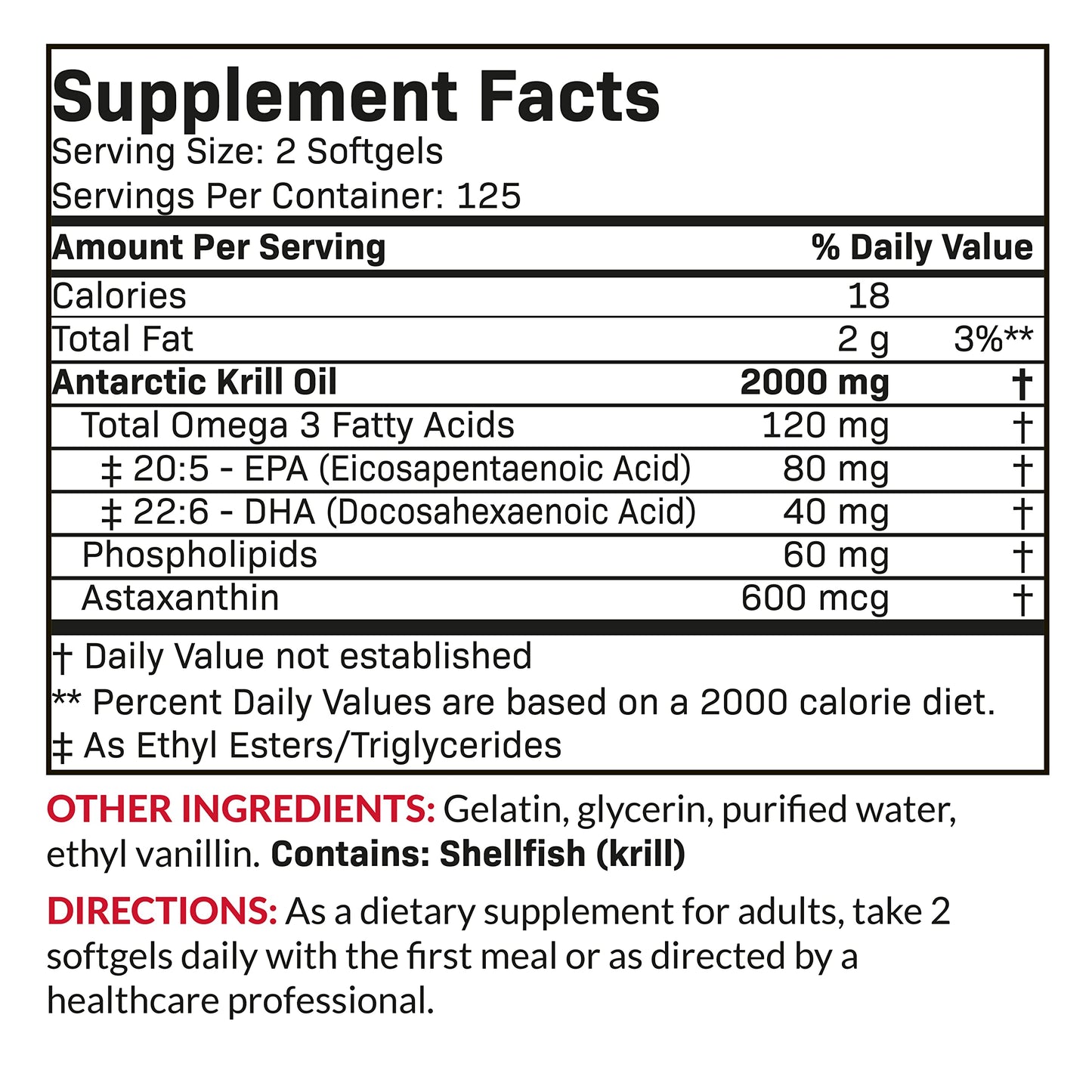 Futurebiotics Antarctic Krill Oil 2000 mg Extra Strength Tablets, 250