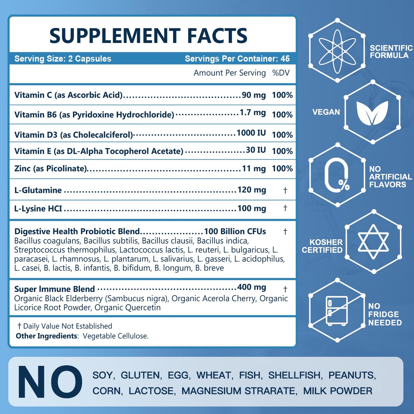 NutriGut Probiotics for Women and Men Digestive Health with 100 Billion CFUs, Gut Health & Immune Support with Prebiotics and Multivitamin, Capsule, 90 Count