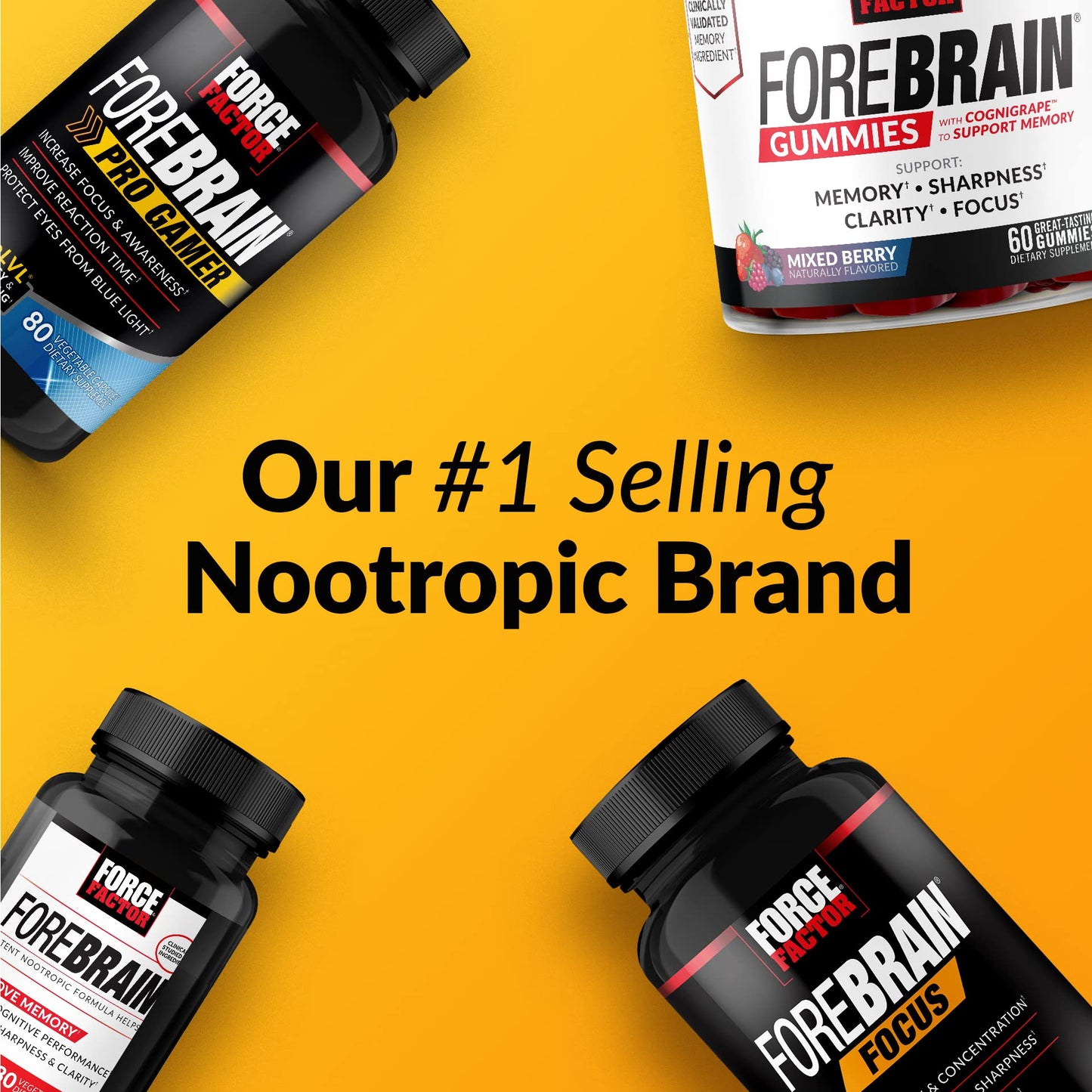 Force Factor Forebrain Focus Brain Booster Capsule 60 Count