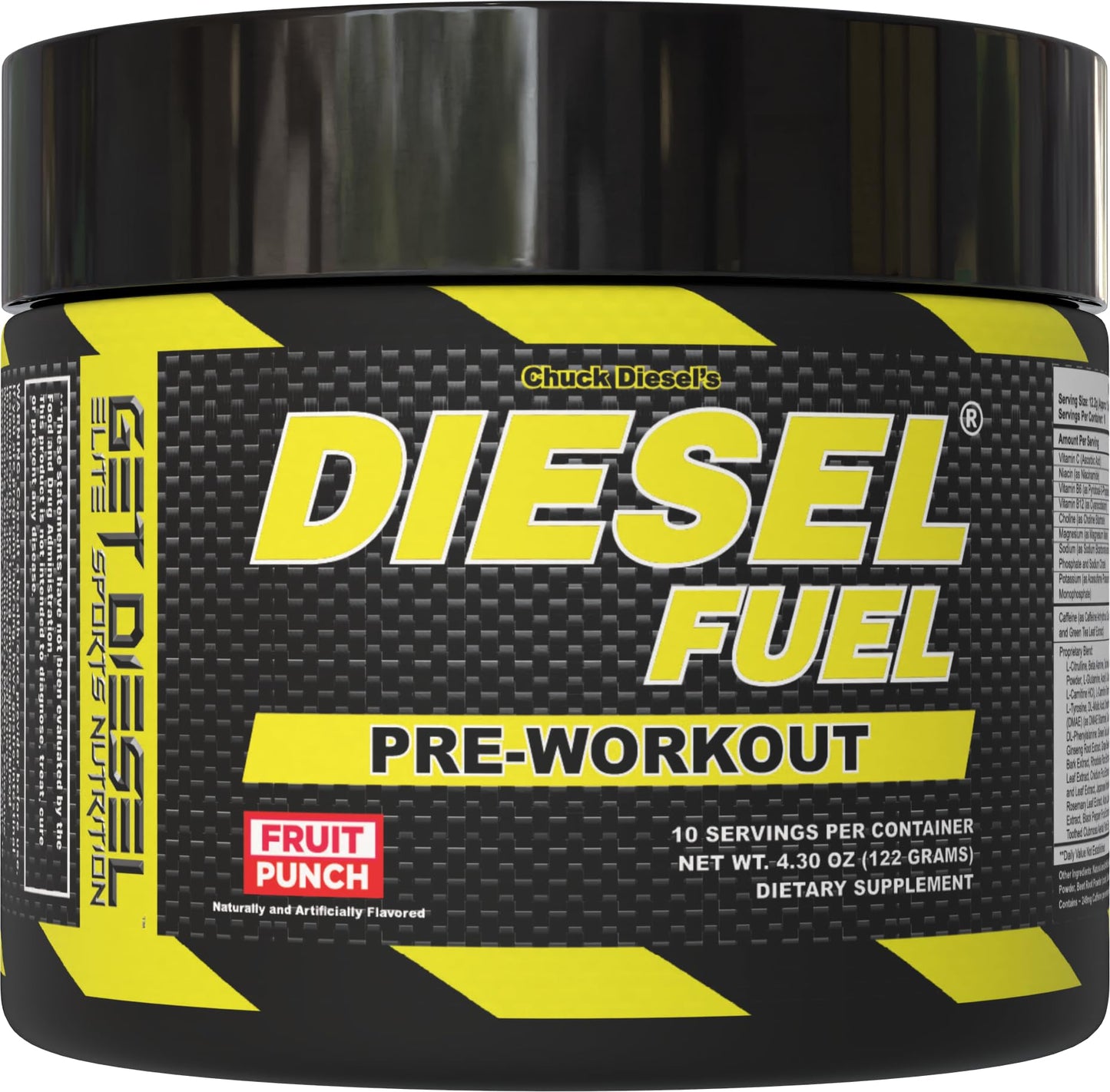 GET DIESEL NUTRITION Diesel Fuel High-Stim Pre-Workout Powder Supplement – Intense Energy, Focus & Nitric Oxide Pumps – Caffeine, Ginseng & Beta-Alanine (10, Fruit Punch) 5