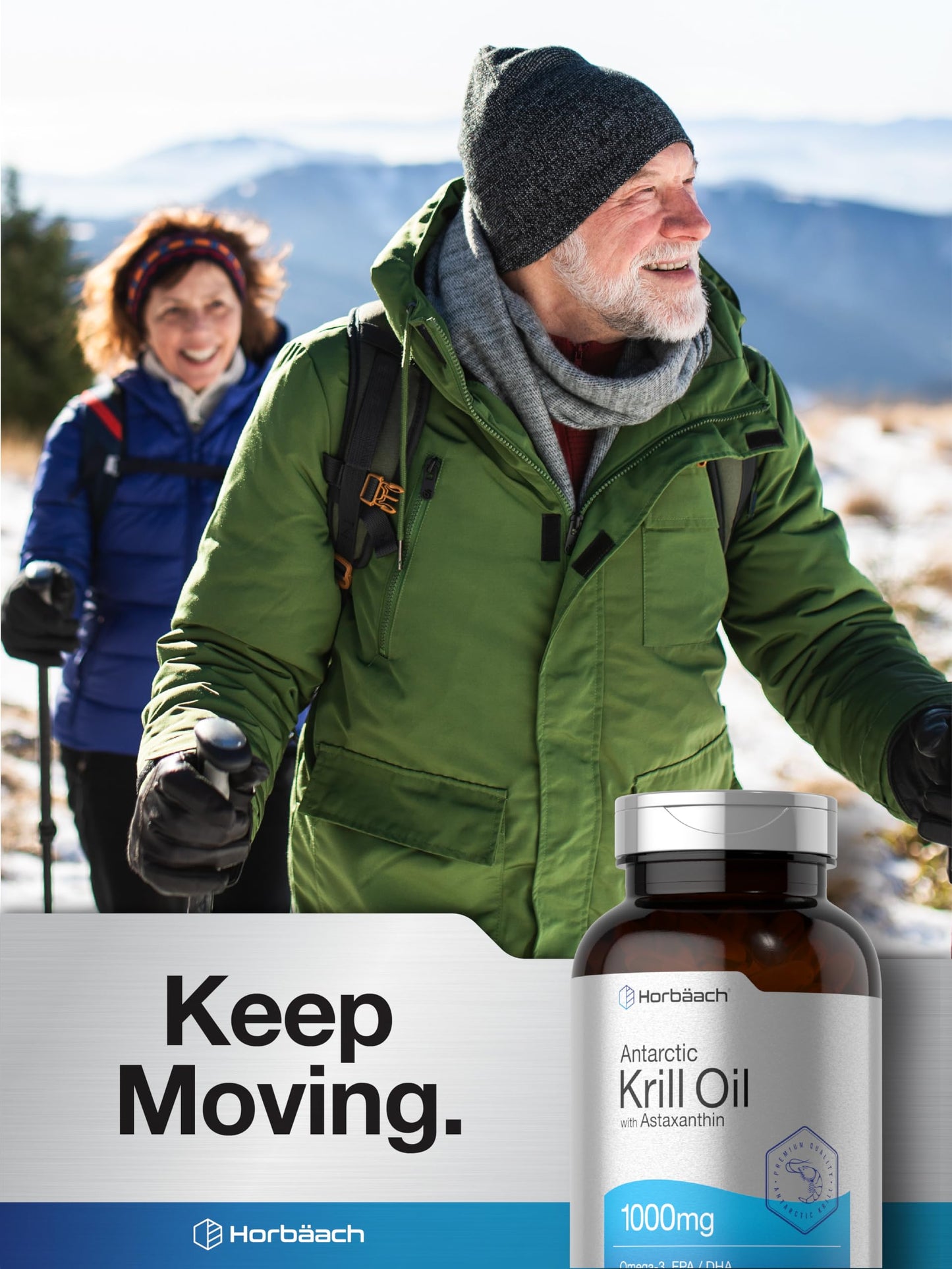 Horbäach Antarctic Krill Oil 1000mg Softgels 300 Count