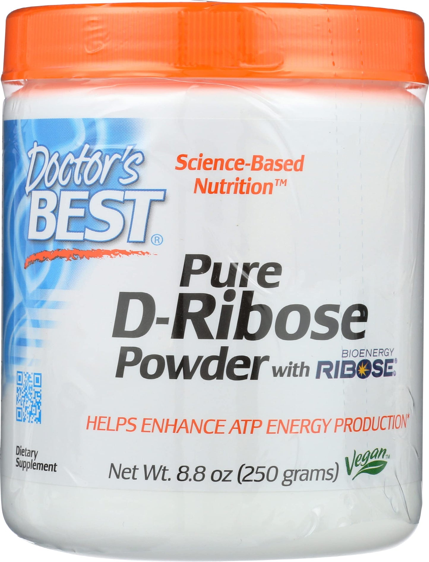 Doctor's Best D-Ribose Powder with BioEnergy Ribose, 8.8 Ounces