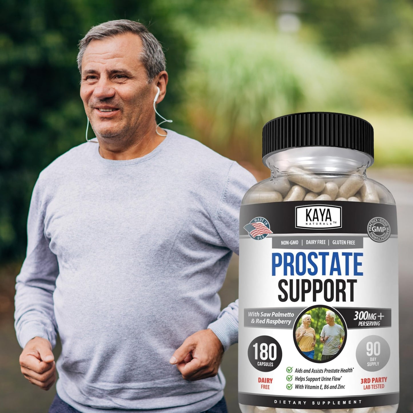 Kaya Naturals Prostate Support Capsules, 180 Count