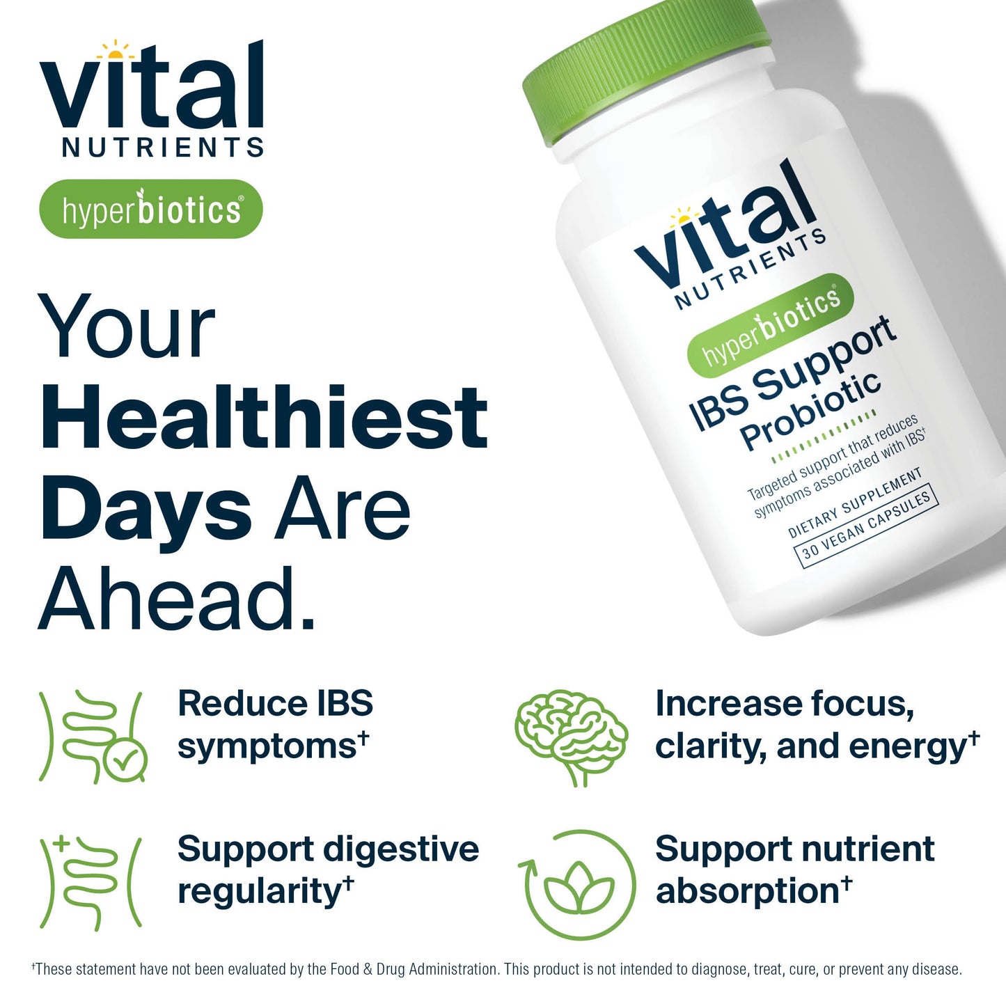 Hyperbiotics Vital Nutrients IBS Probiotic Capsule 30