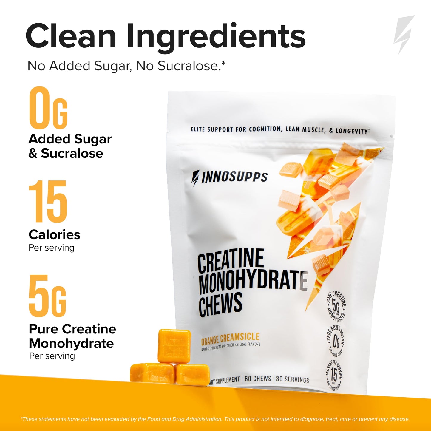 InnoSupps Creatine Monohydrate Chewables 60 Count