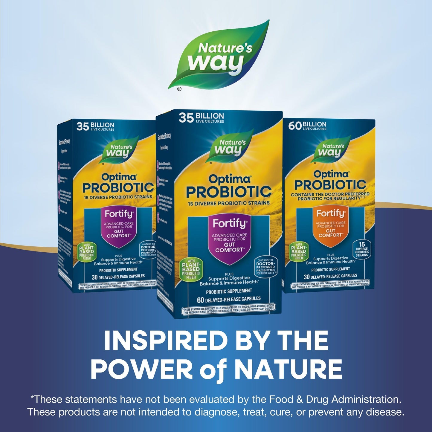 Nature's Way Fortify Optima Probiotic for Adults, 60 Capsules