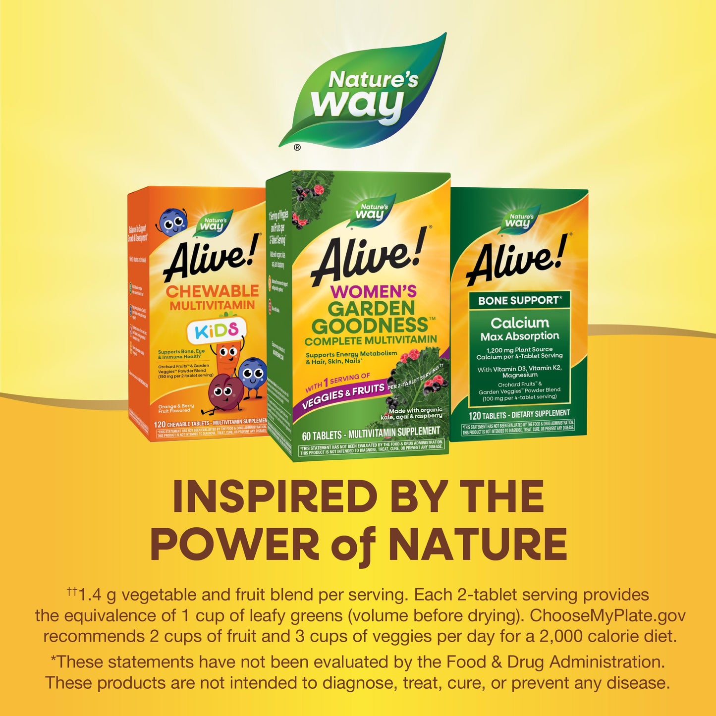 Nature's Way Alive! Women's Garden Goodness Complete Multivitamin Tablet, 60 Count