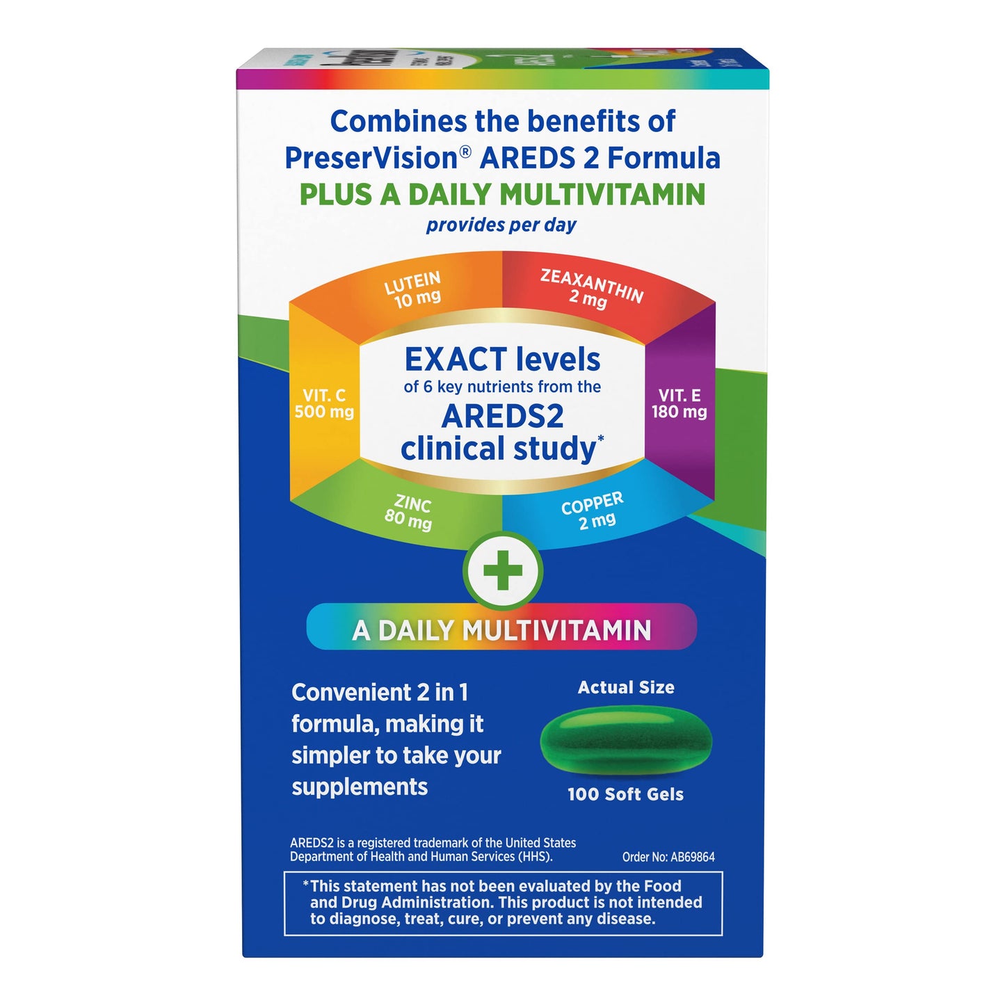 PreserVision AREDS 2 + Multivitamin Softgels, 100 Count