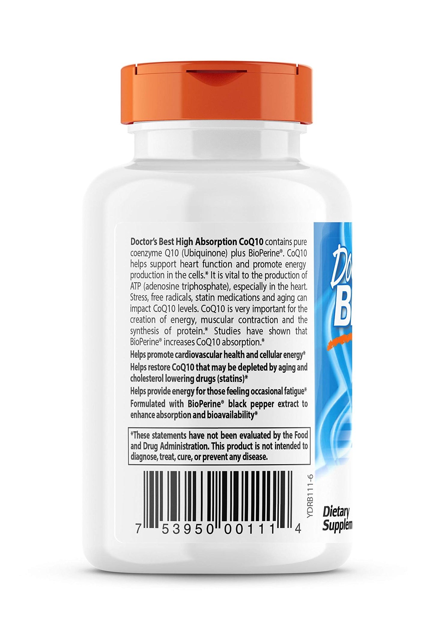 Doctor's Best High Absorption CoQ10 200mg Capsule, 2 Capsules