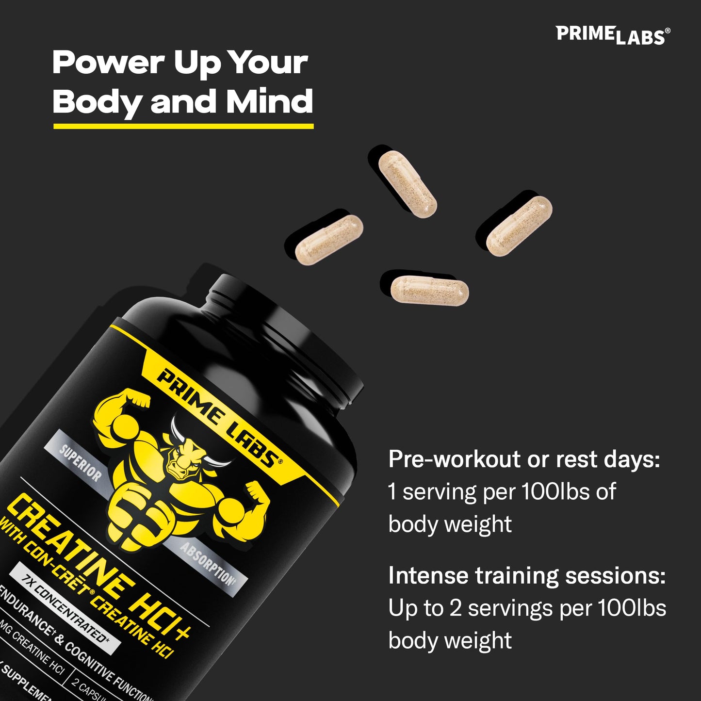 Prime Labs Prime Test Pro + Creatine HCl Capsules 120