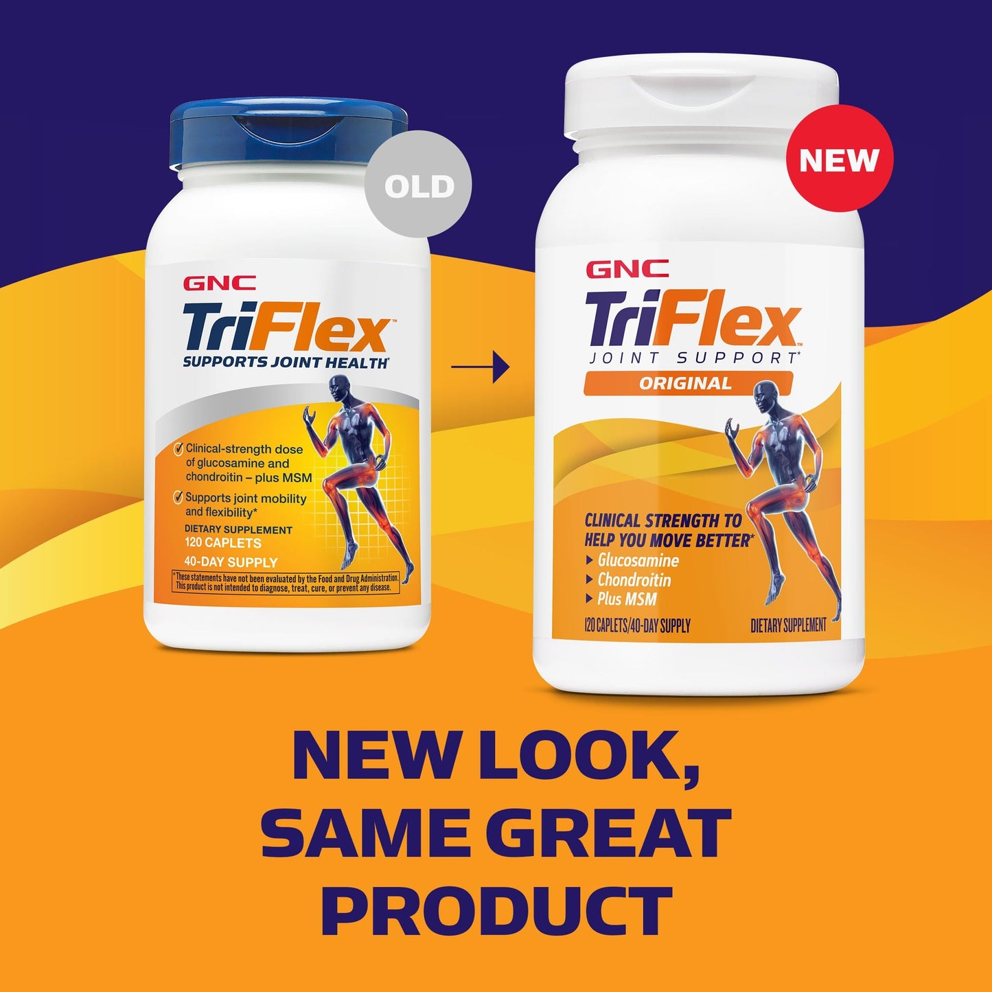 GNC TriFlex Joint, Bone & Cartilage Health Supplement Caplets, 120