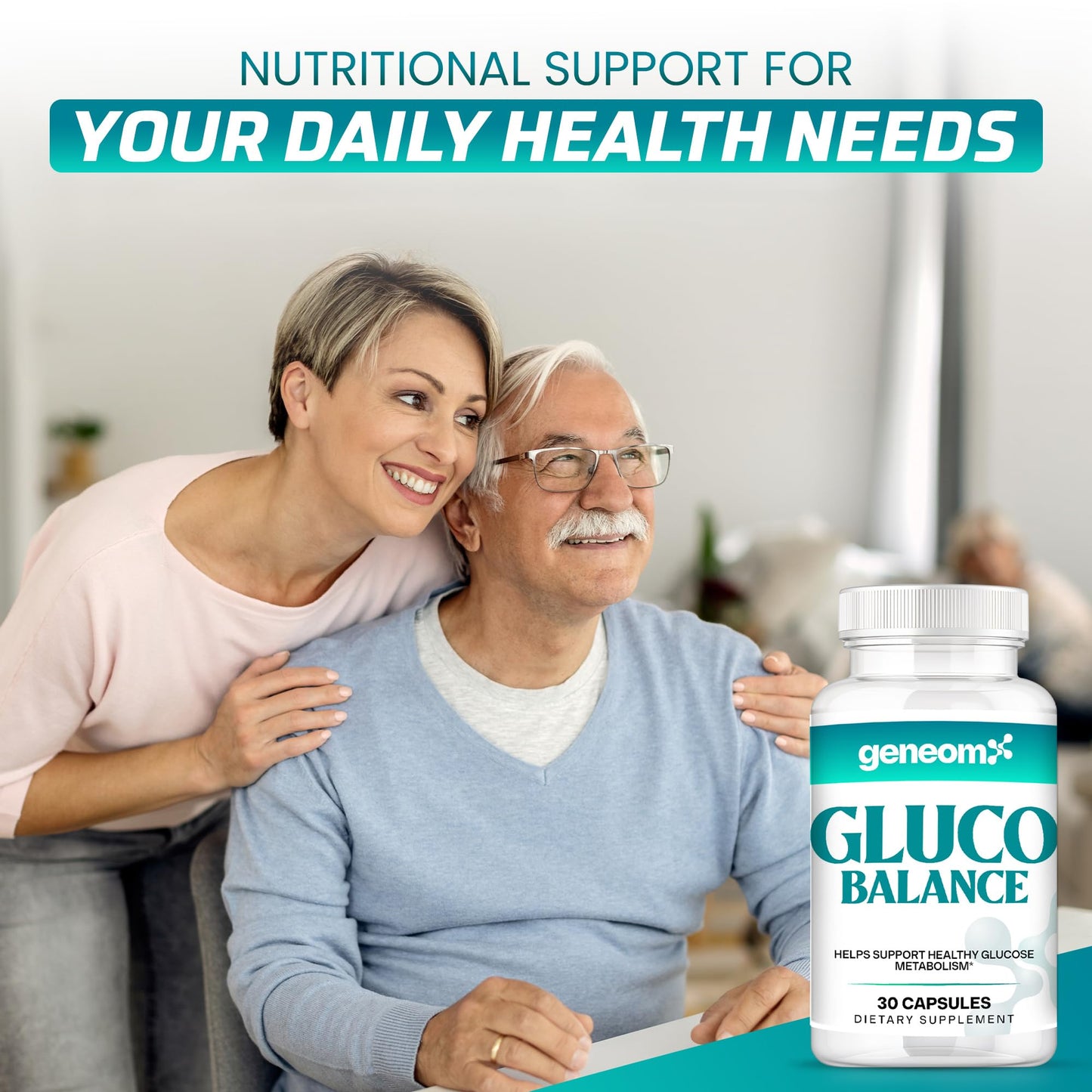 Geneomx Gluco Balance Blood Glucose Support Capsules, 30 Count