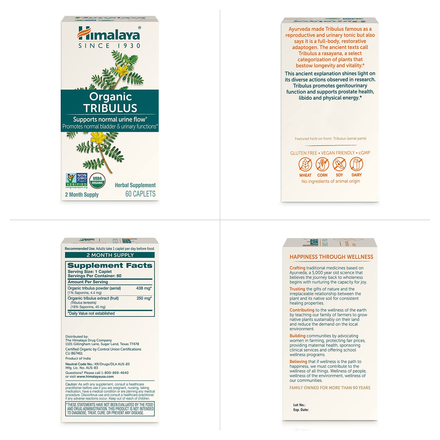 Himalaya Organic Tribulus Terrestris Caplets 60 Count