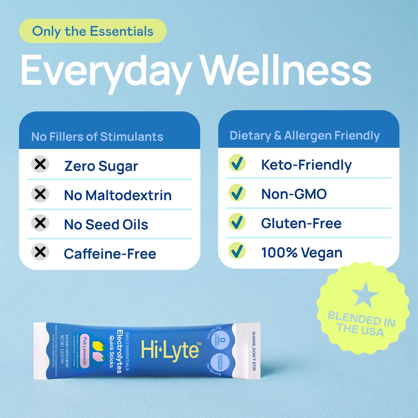Hi-Lyte Daily Essentials Electrolytes Quick Sticks Powder 2.37 oz