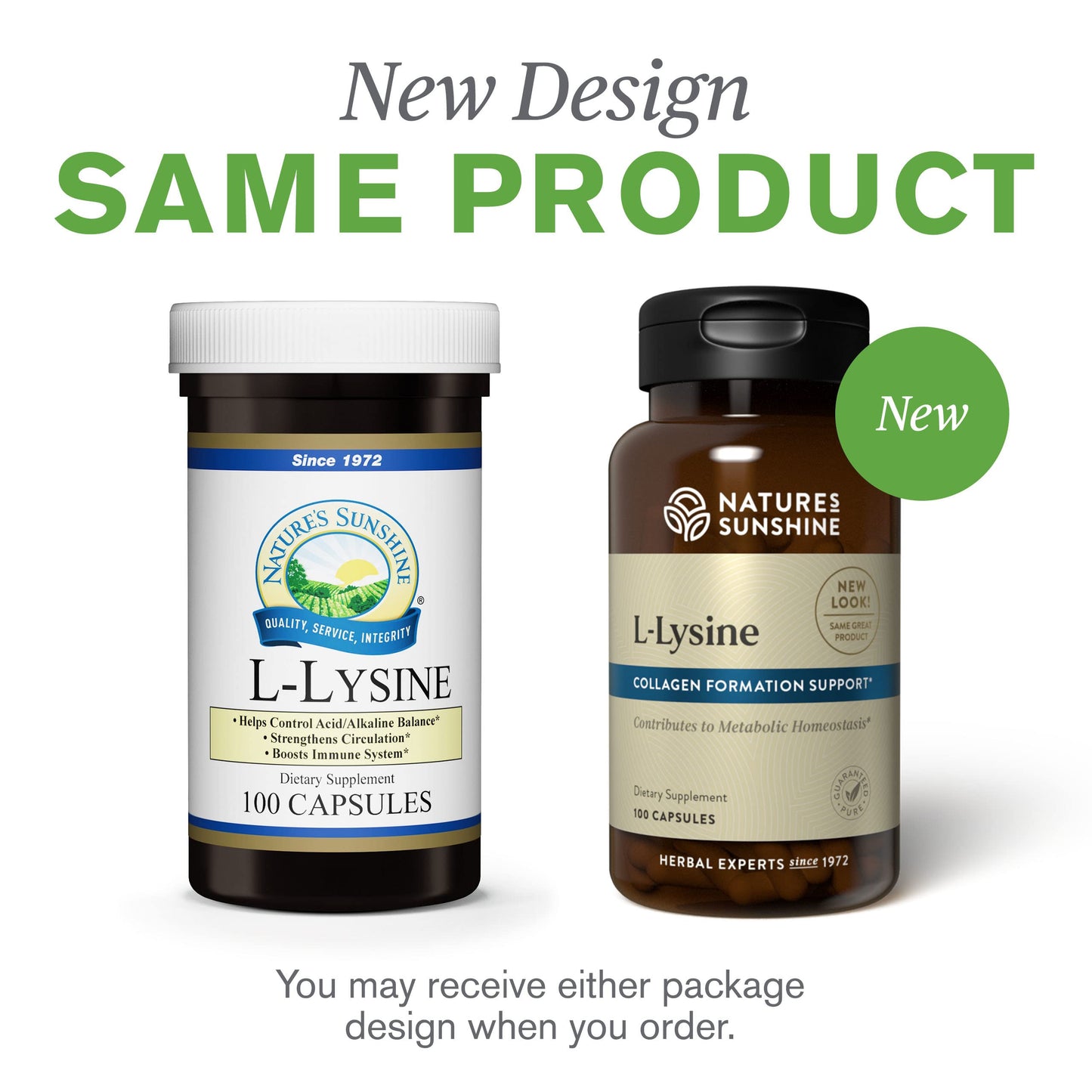 Nature's Sunshine L-Lysine Capsules, 100 Count