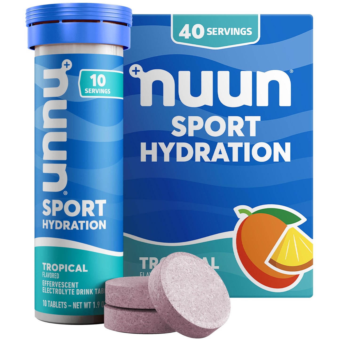Nuun Sport Electrolyte Drink Tablets Tropical, 40 Tablets