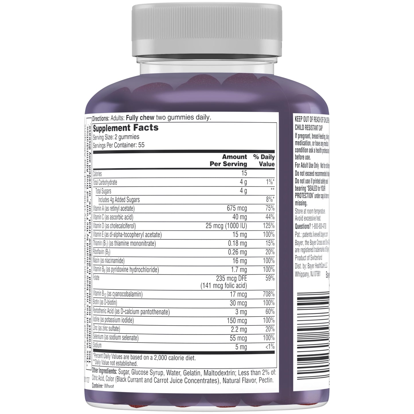 ONE A DAY Men's 50+ Gummies, 110 Count