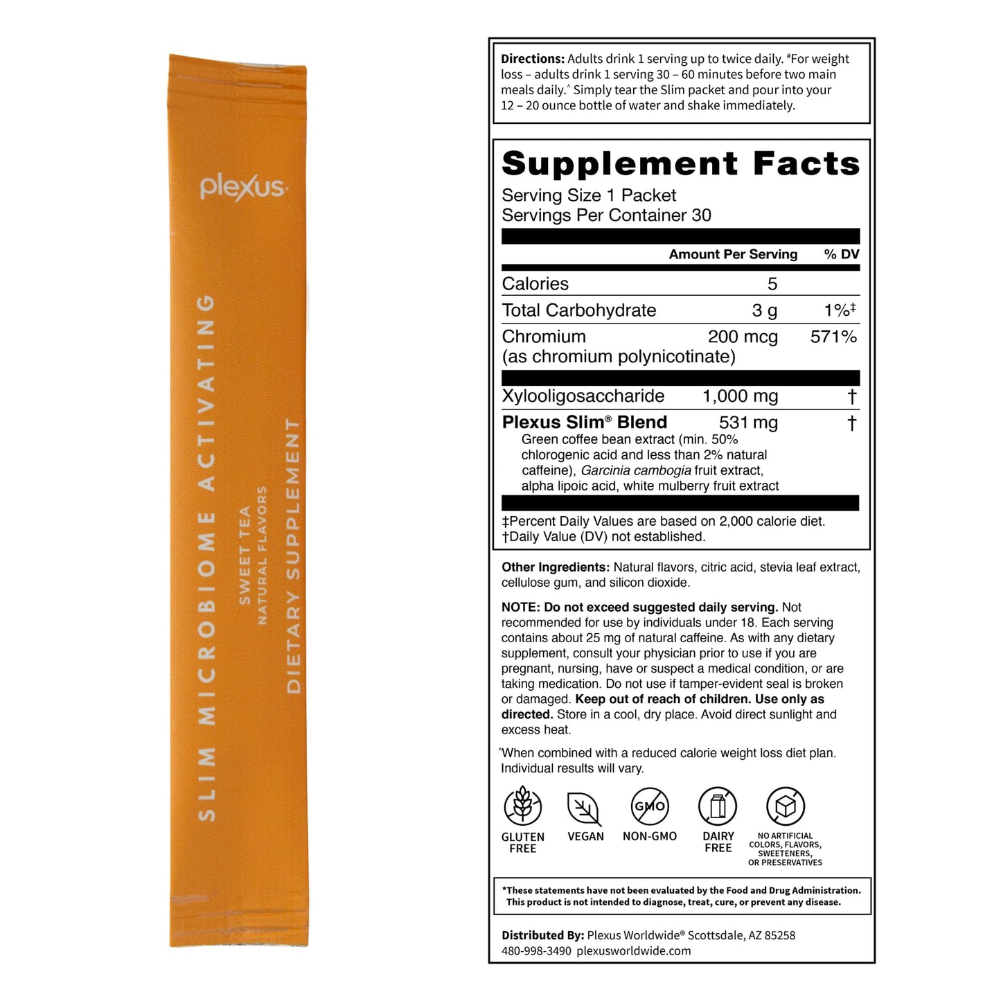 Plexus Slim Microbiome Activating Sweet Tea Powder 4.7 Ounce