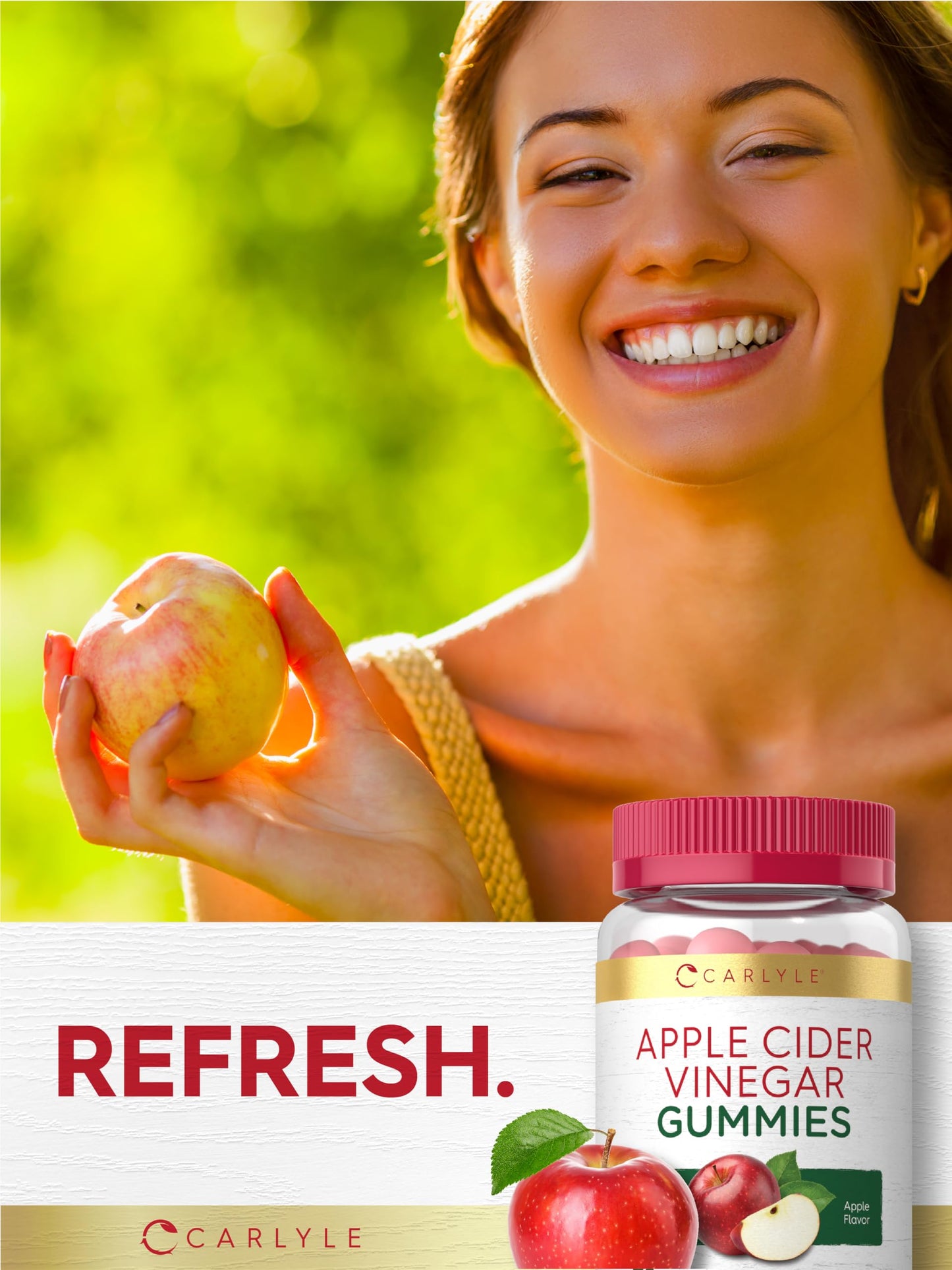 Carlyle Vegan Apple Cider Vinegar Gummies 75 Count
