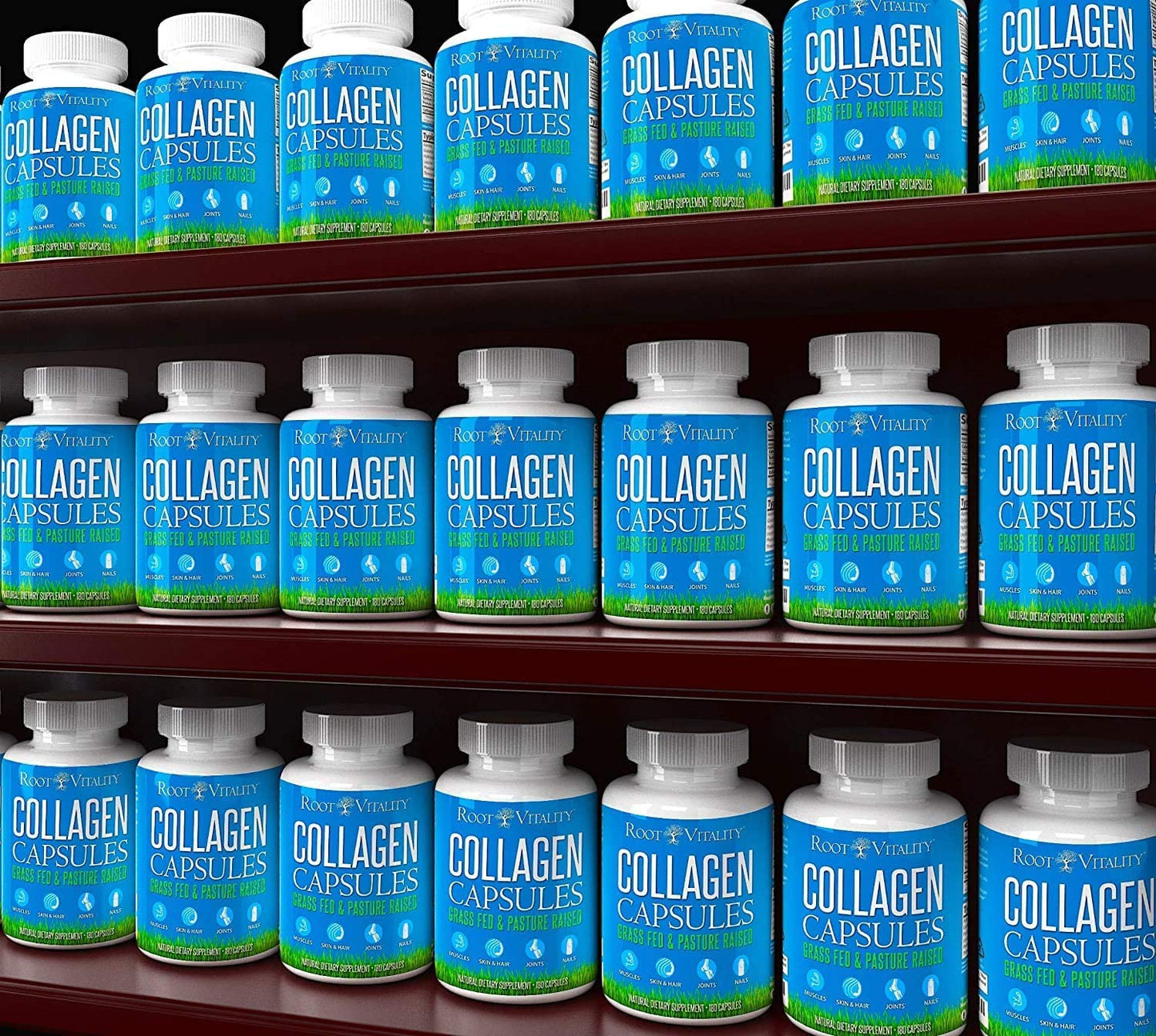 Root Vitality Collagen Peptides Capsules 180 Count