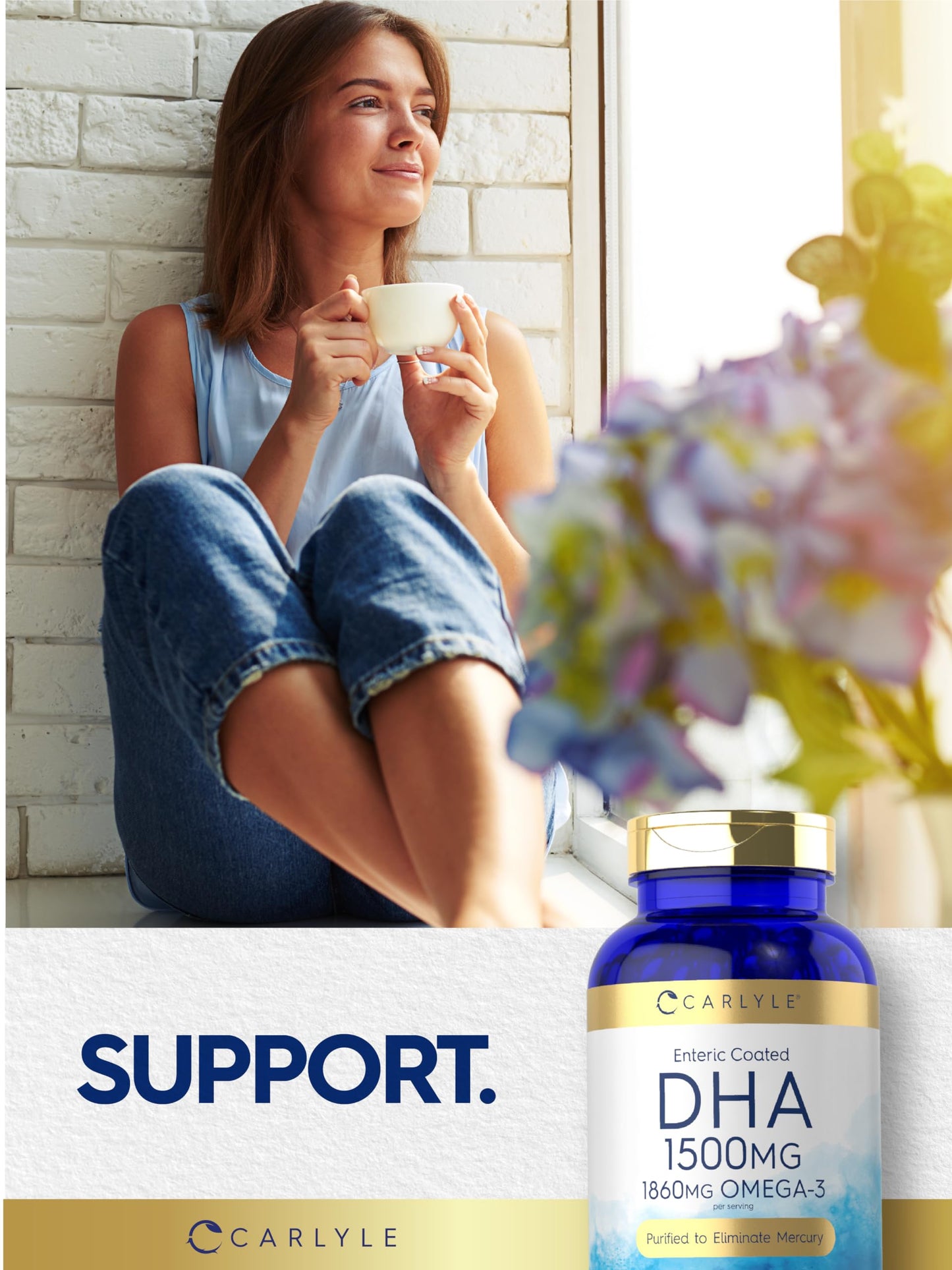 Carlyle DHA Supplement 1500mg Softgels, 180 Count