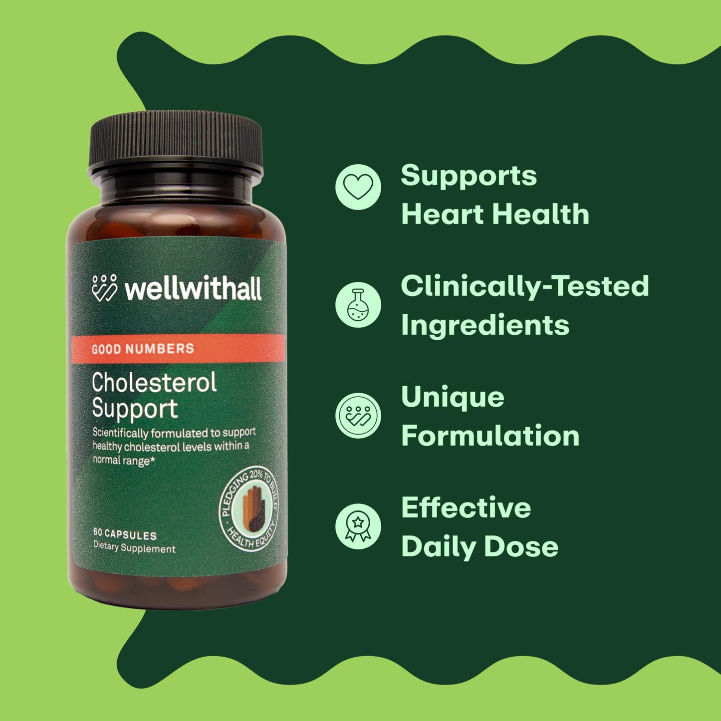WellWithAll Cholesterol Support Supplement Capsule 60 Capsules