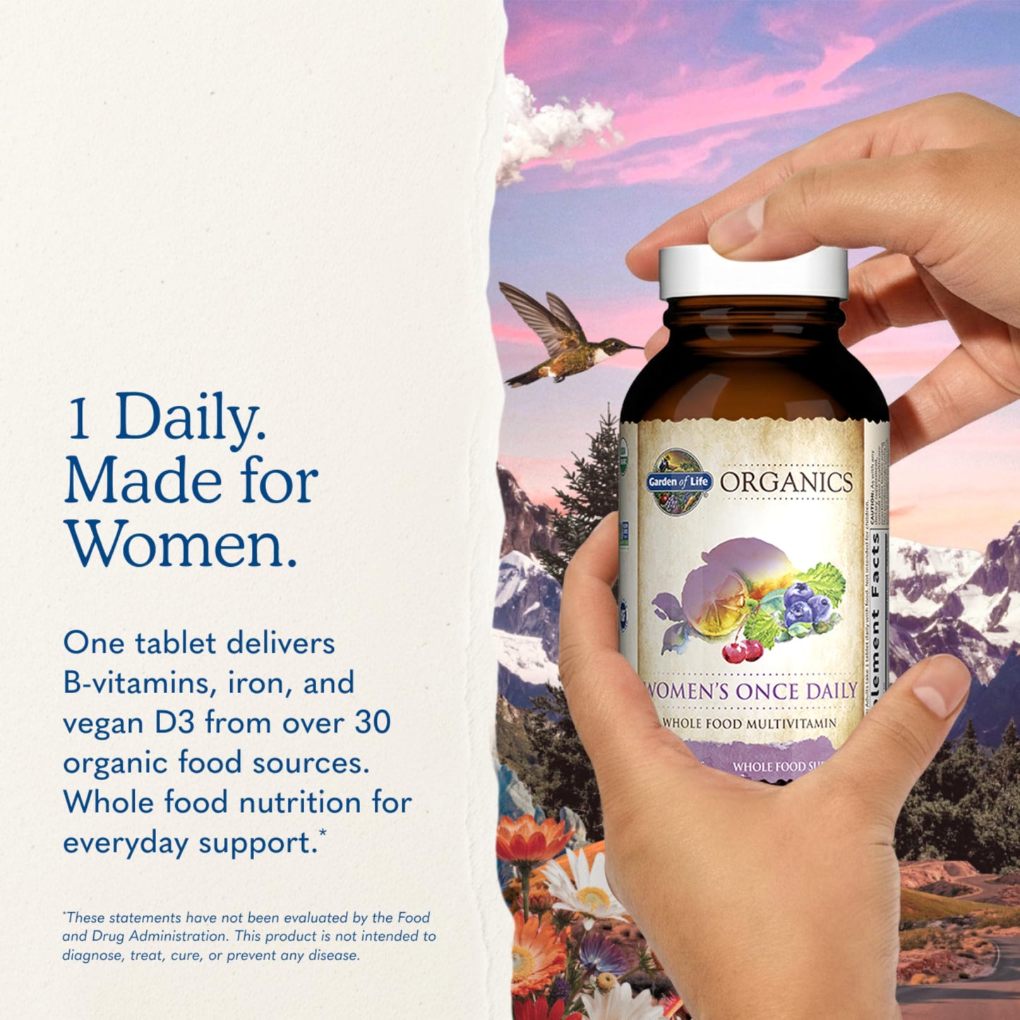 Garden of Life Organics Multivitamin for Women Tablet, 60 Tablets