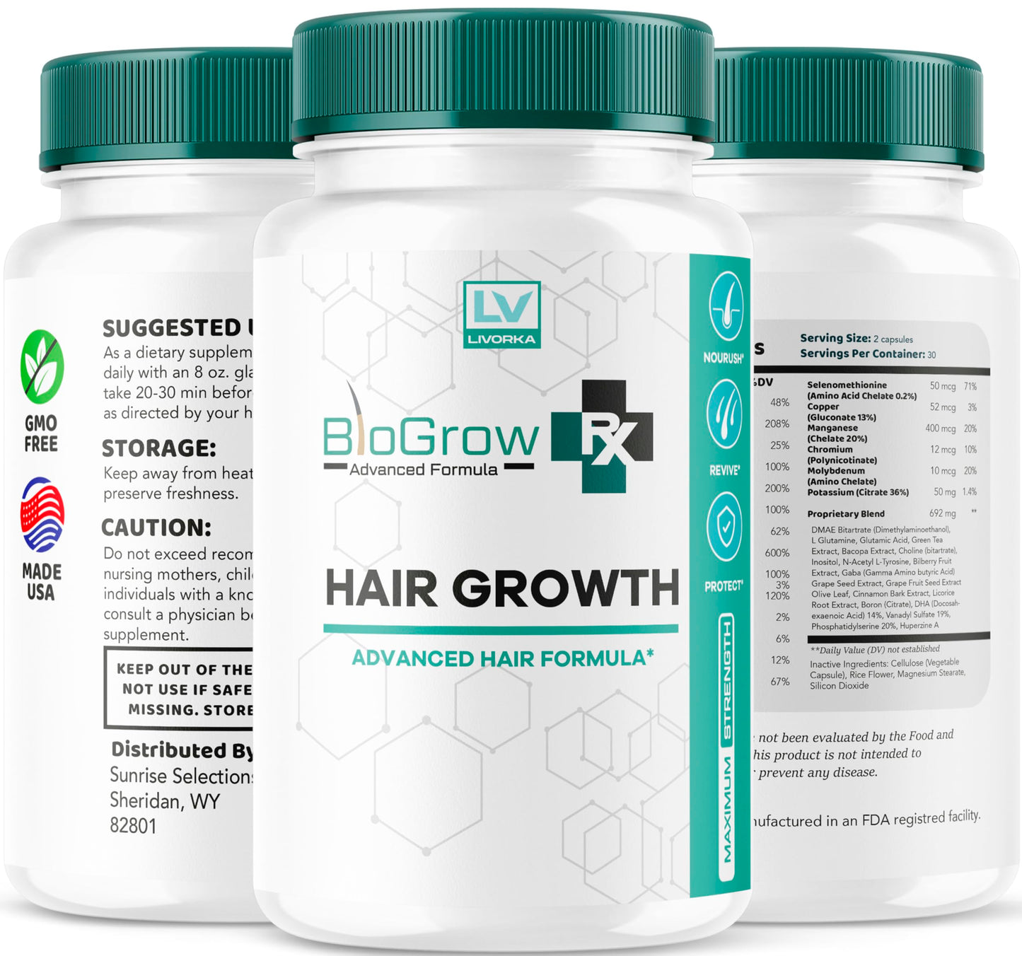 LIVORKA Bio Grow Capsules 120 Count