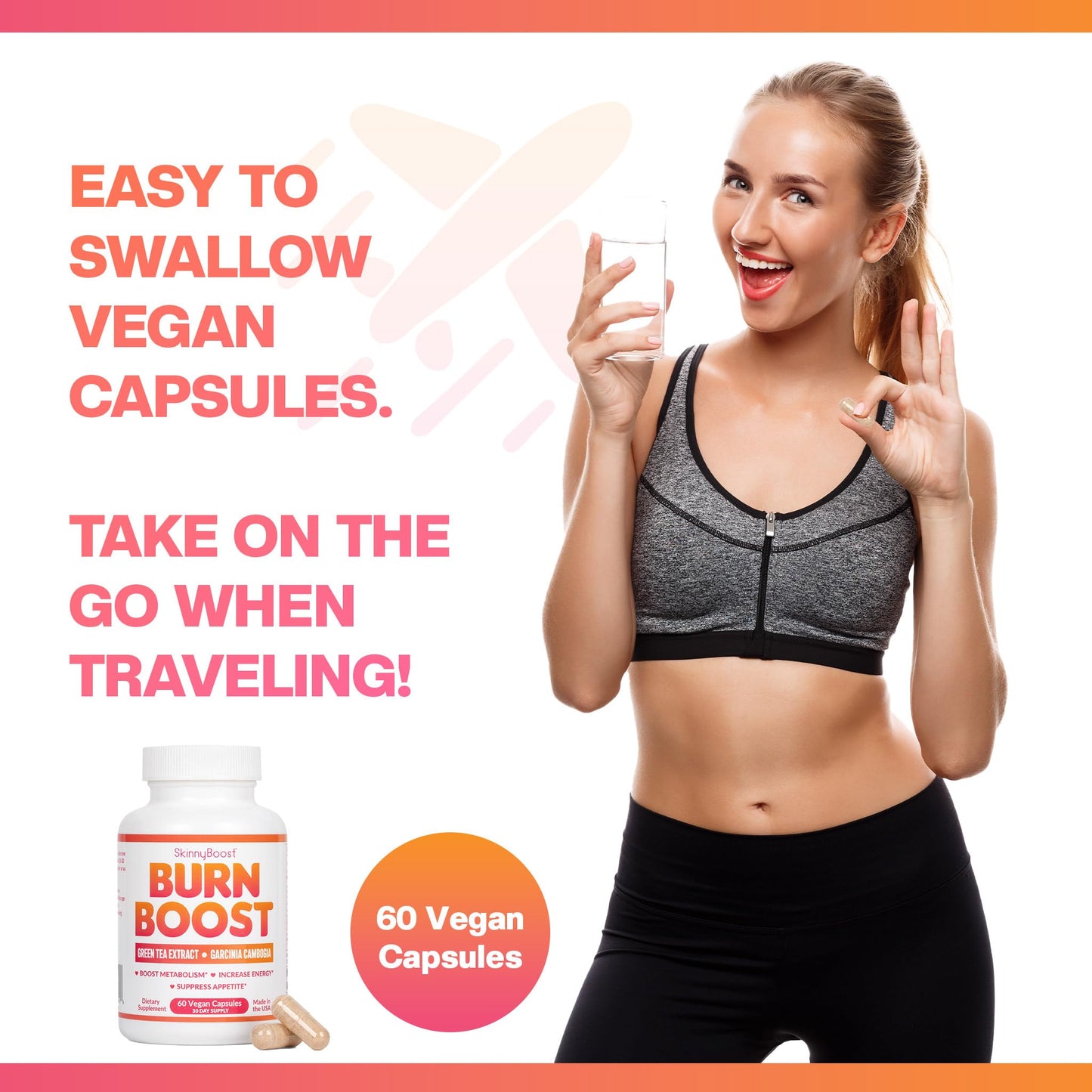 SkinnyBoost Burn Boost Capsules, 60 Count