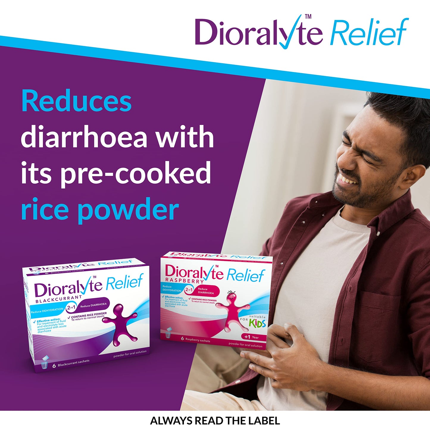 Dioralyte Relief Oral Rehydration Therapy Raspberry Flavour Tablets, 6