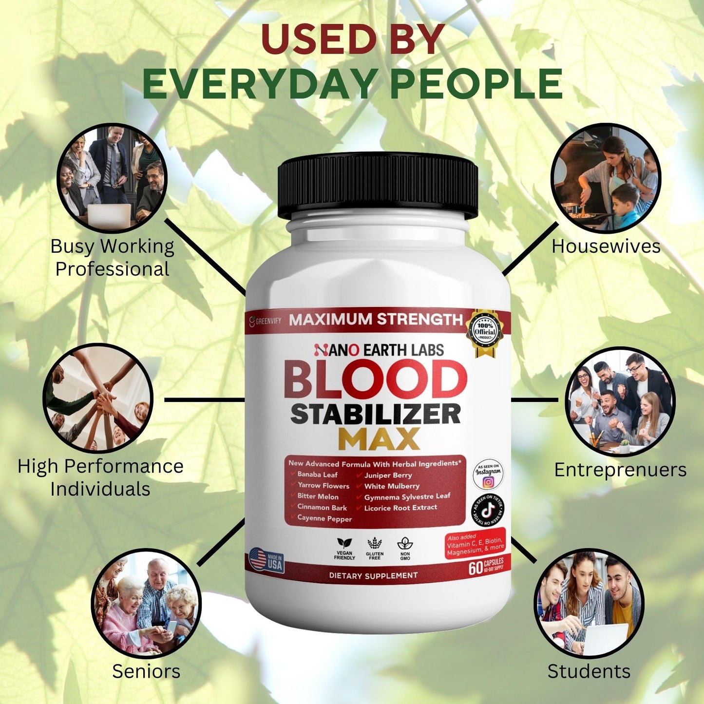 GREENVIFY Blood Stabilizer Max Capsules 180 Count