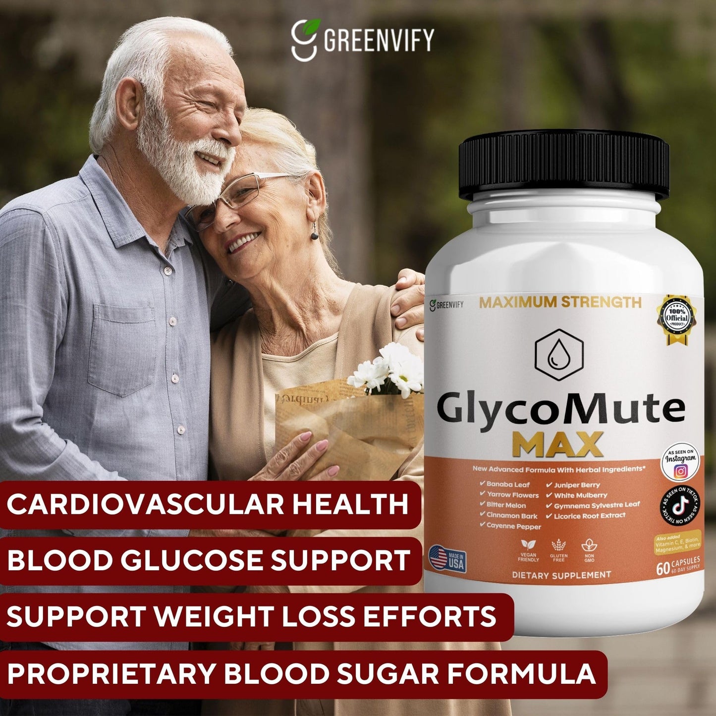 GREENVIFY GlycoMute MAX Supplement, 60 Capsules