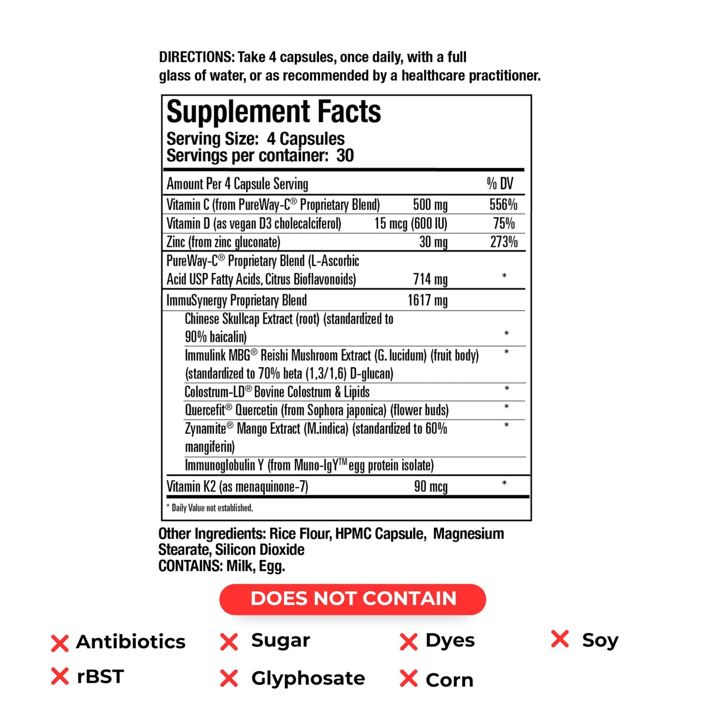 GastroDefense Colostrum-LD ImmuSynergy Capsules 120 Count